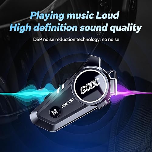 Miniatura 2 de Auriculares Bluetooth para casco de motocicleta, alta calidad de sonido, auriculares deportivos impermeables, altavoces manos libres, control de