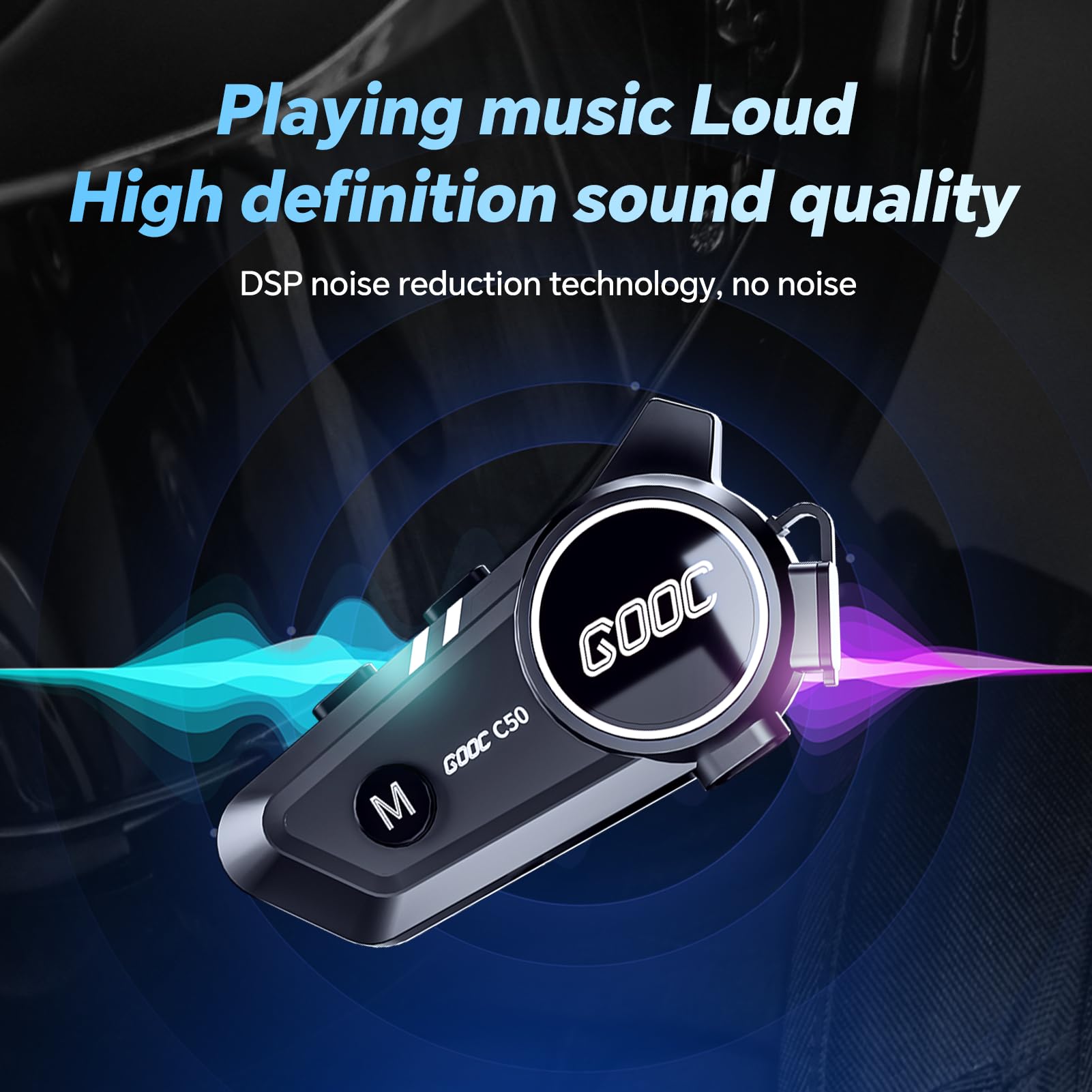 Auricolare Bluetooth per casco da moto, alta qualità del suono, cuffie sportive impermeabili, altoparlanti a mani libere, controllo delle chiamate musicali, risposta automatica, 120 ore di