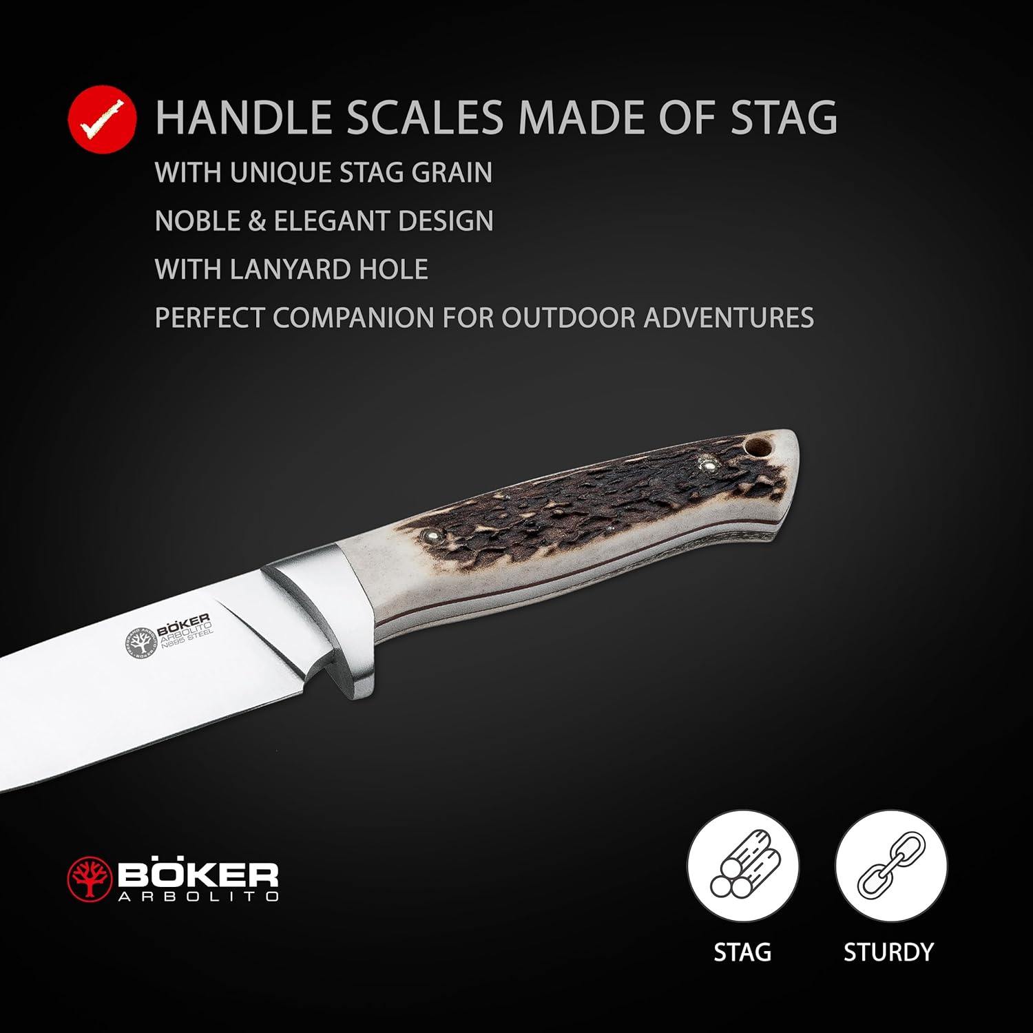BOKER Arbolito Hunter Wood Knives
