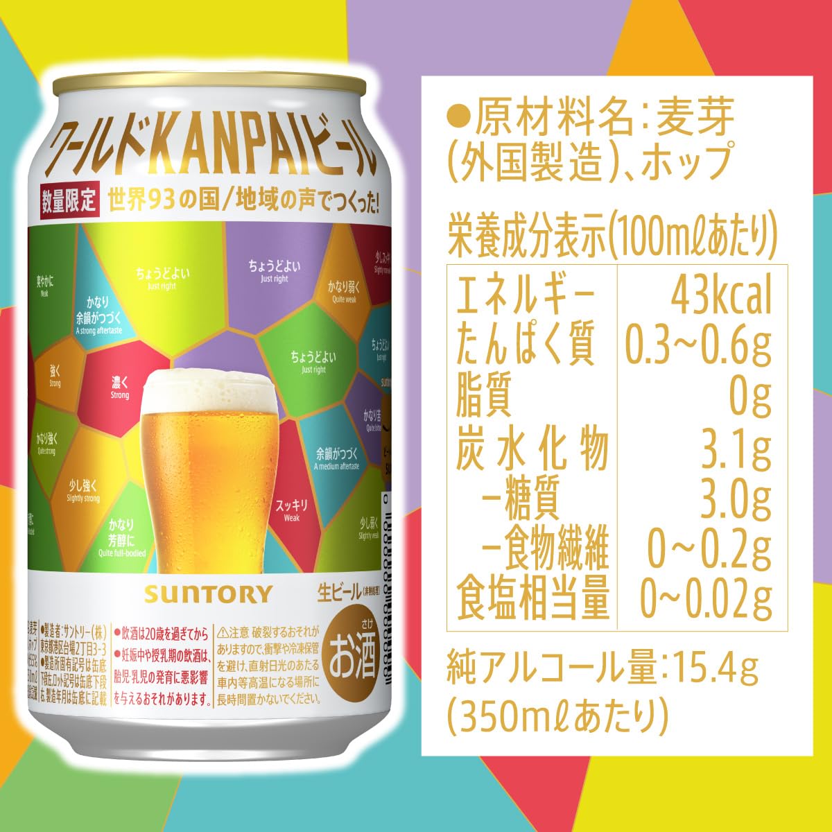Amazon.co.jp: ワールドKANPAI ビール 350ml 24本 [ サントリー ビール
