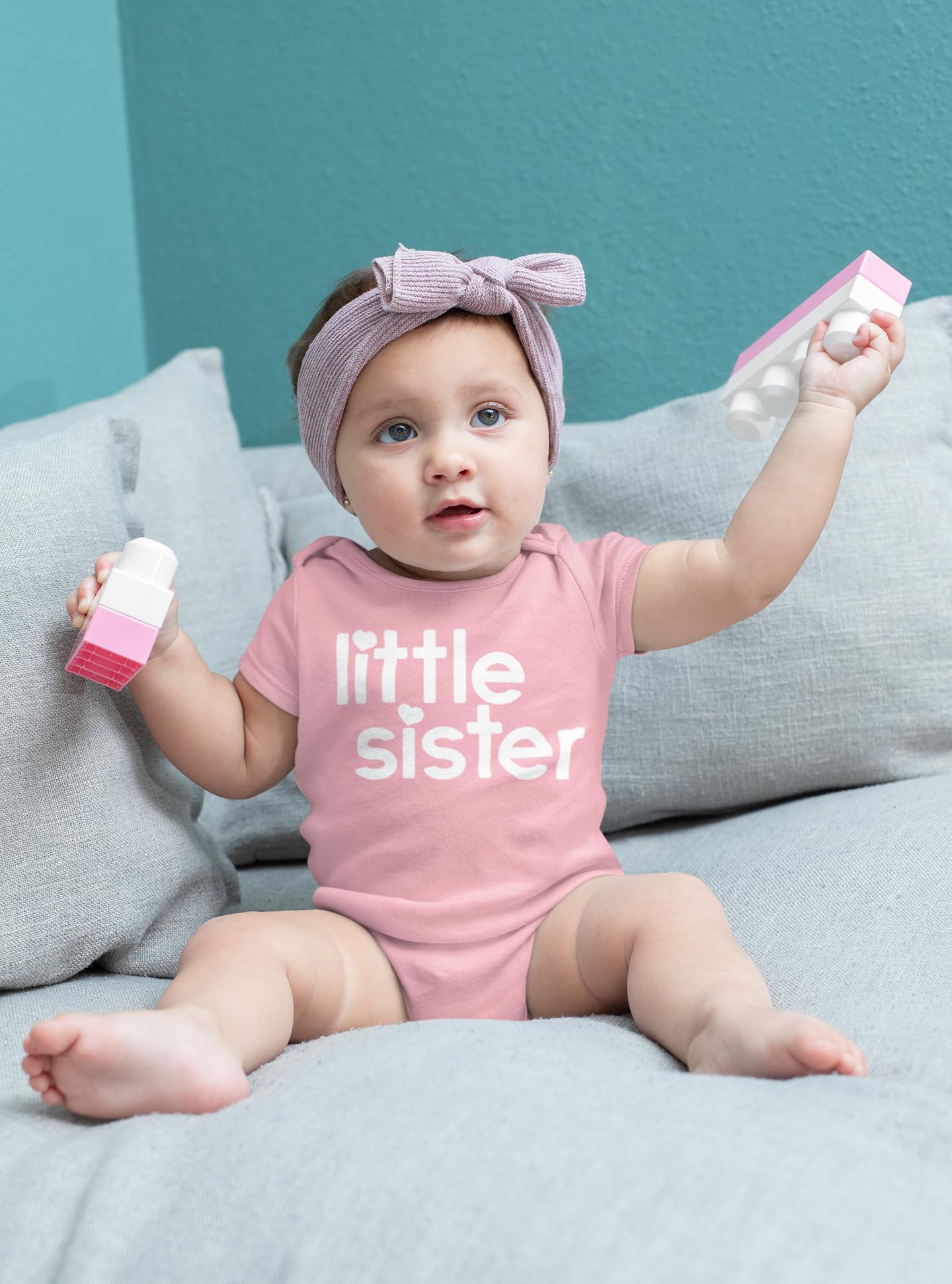 NYC FACTORY Little Sister Bodysuit (Pink, 0m)
