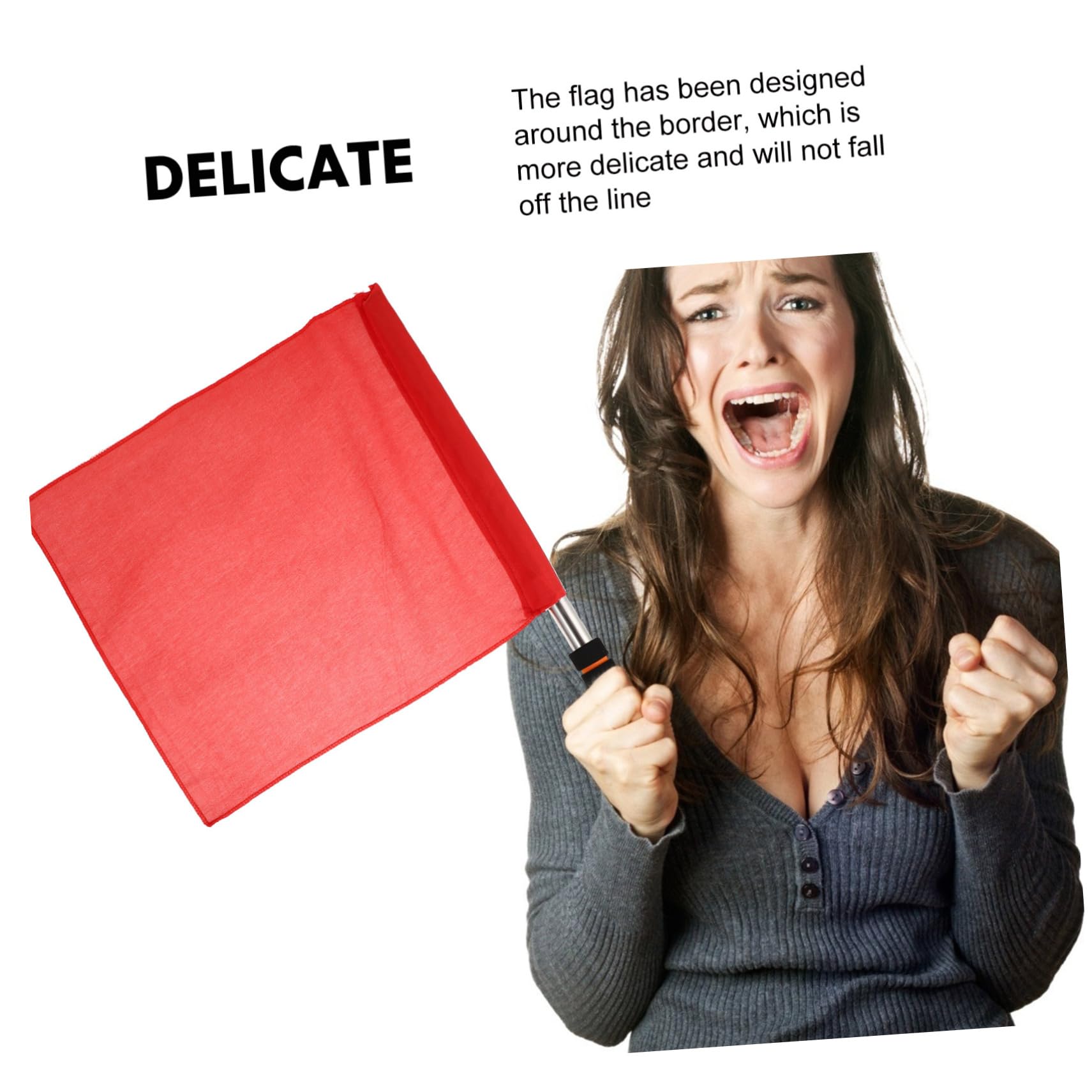 NAMOARLY 5Pcs Racing Conducting Flags Durable Warning Flags for Traffic Athletics Match Commanding Eye Catching Festival Decor Poles Comfortable Grip for Long Use