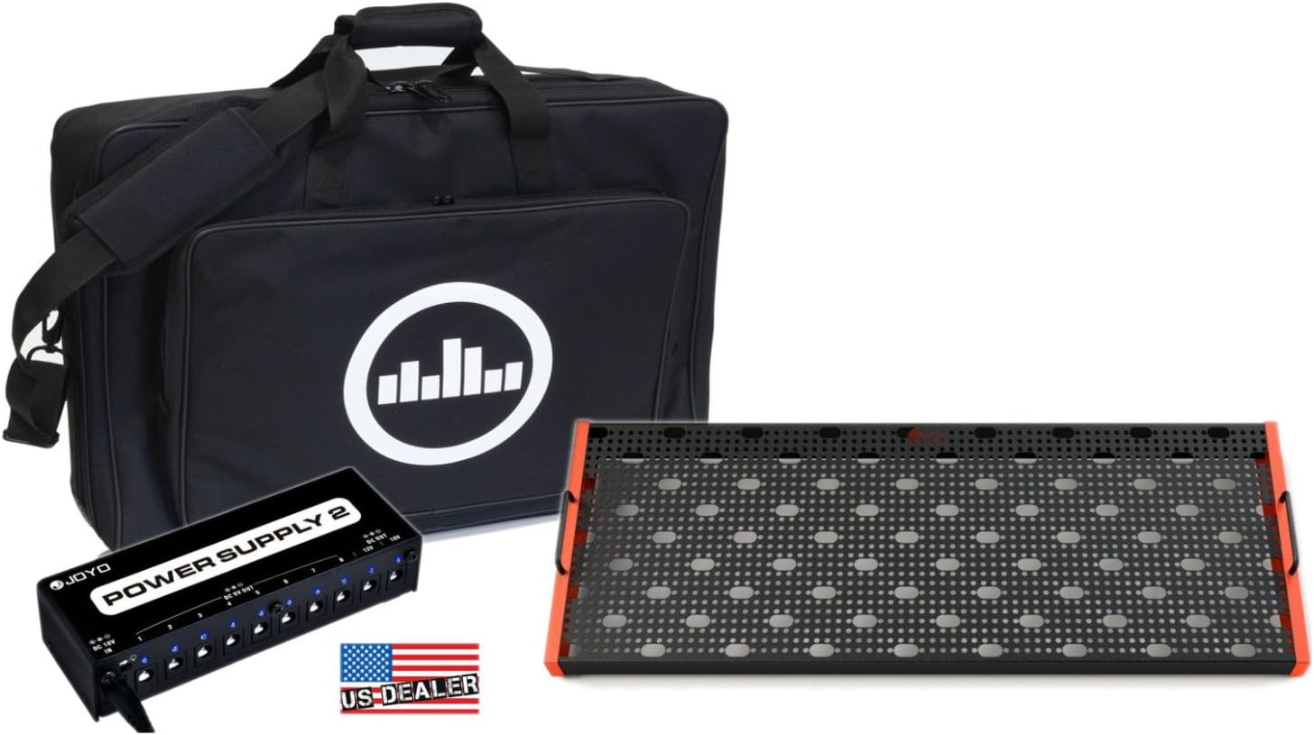 Temple AudioDesign Duo 34 34 x 12.5 Temple Red Pedalboard w/Soft Case and Powe