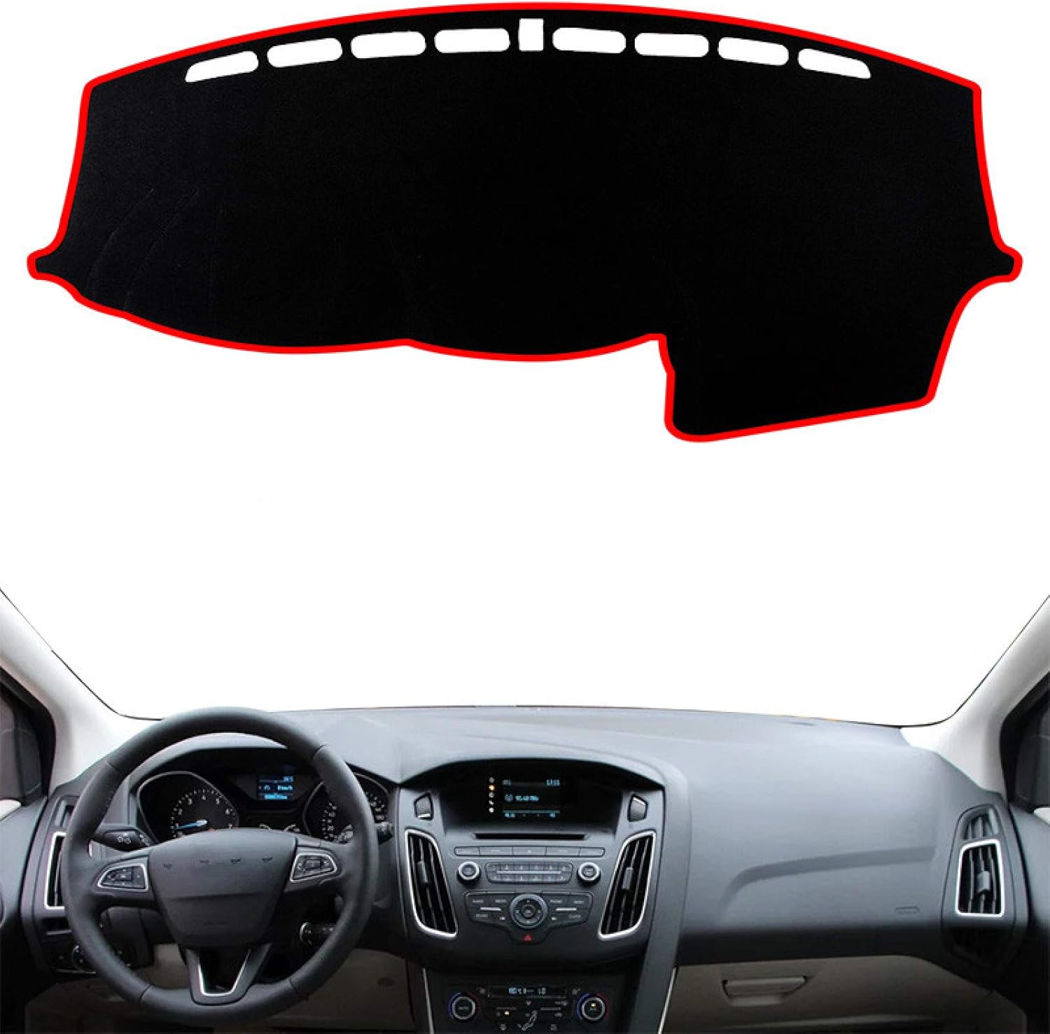Dashboard Cover Dash Mat for Ford Focus MK3 2012-2016 2017 2018 Dashboard Cover Mat Sun Shade Protect Carpet Anti-Glare