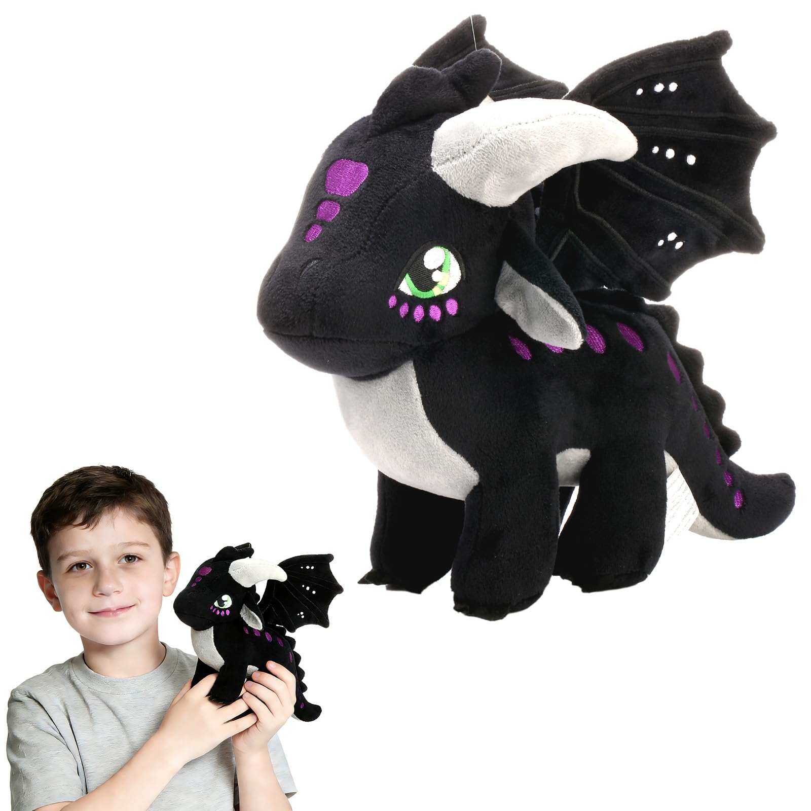 Pluszowe skrzydła smoka, skrzydła, smok, pluszowa poduszka, zabawka – pluszowy pterozaur Kawaii, miękki latający smok, poduszka do przytulania dla dzieci, chłopców, dziewcząt (na noc)
