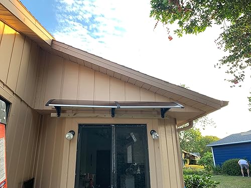 Miniatura 6 de Choies - Toldo para ventana, cubierta de policarbonato para puerta delantera, toldo para puerta de patio, toldo para puerta de patio, protección UV,