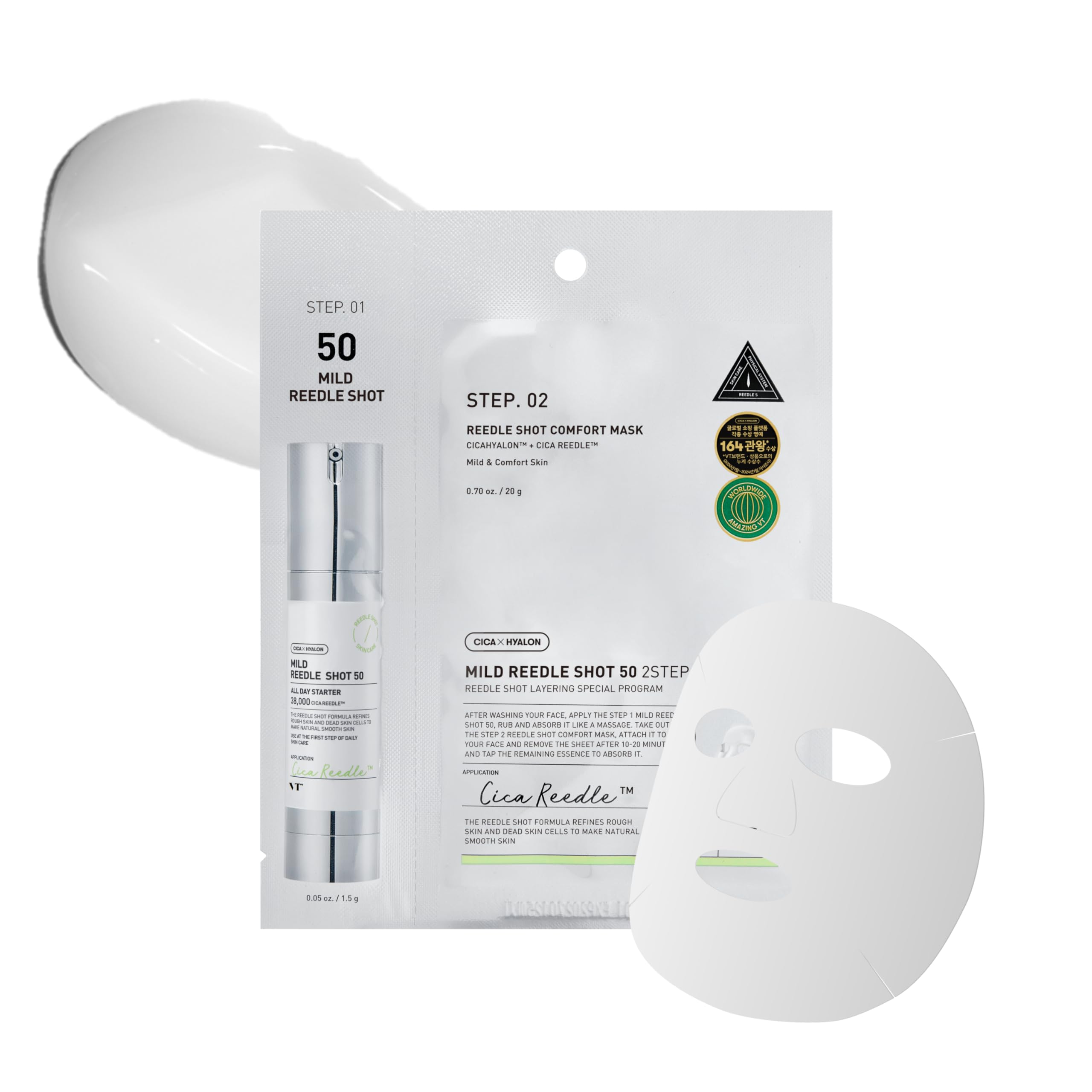 VT COSMETICS Mild Reedle Shot 50 2-Step Mask (1.5 g)