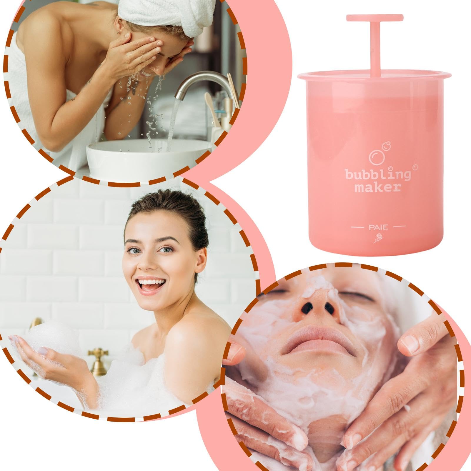 Creatore di schiuma, schiumatore di sapone - Schiuma rapida manuale per schiuma a bolle - Pompa ergonomica, strumento per la pulizia del viso per la cura della pelle, creatore di schiuma