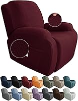Vista 20 de JIVINER Fundas de sofá reclinable de 8 piezas, fundas elásticas de jacquard para sofá reclinable, fundas para sala de estar, protector suave de 3