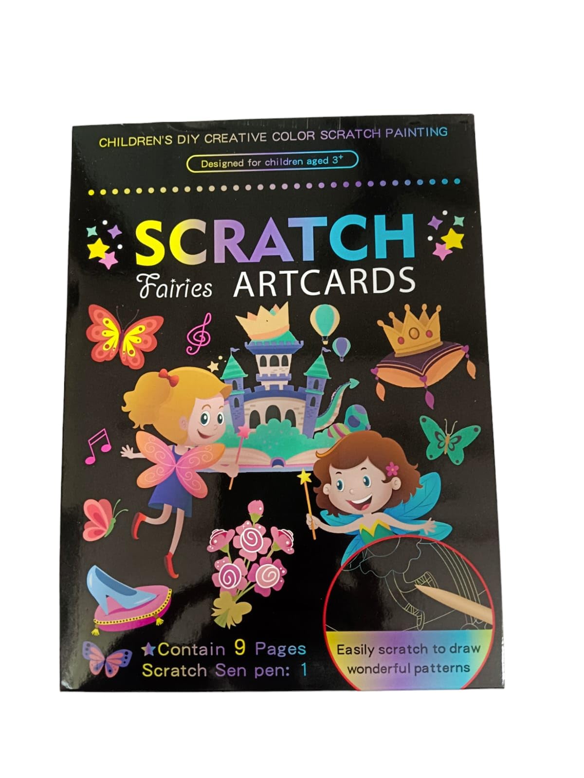 Onlinenest™ Magic Scratch Paper Art, Colorful Magic Drawing Art Book with 3 Scratch Pen for Birthday Halloween Christmas Party Games Projects Kits (Pack of 1) (Faries) (B0D49GFRZB) Amazon Price History, Amazon Price Tracker