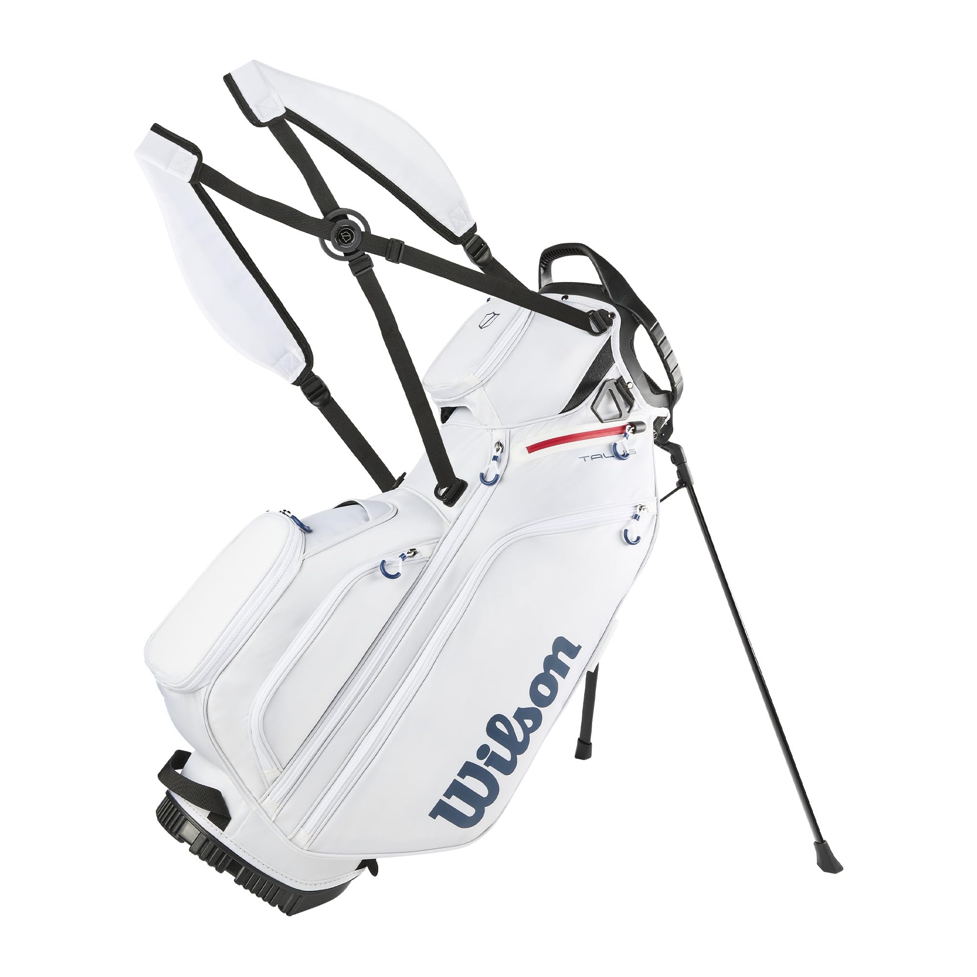 Wilson Bolsa de Golf Talus 5 Stand Hybrid, Unisex, con 9 Bolsillos y Divisor de 5 Vías, Diseño Híbrido y Vérsatil, Cómodo Transporte
