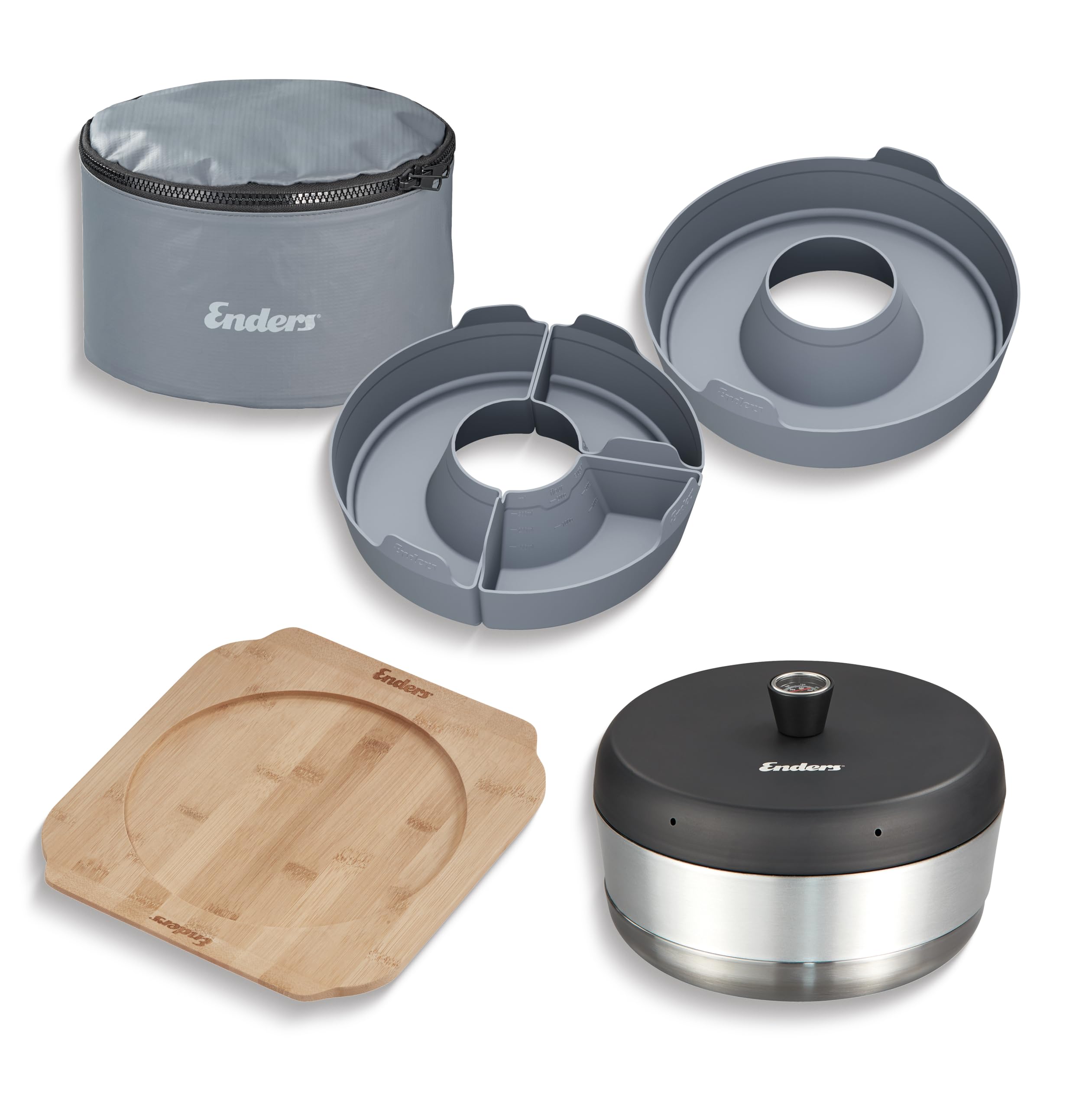Enders® Vamo-Set 4-TLG., mit Vamo, Untersetzer, Silikonformen-Set 4-TLG. und Transporttasche, Mobiler Camping-Backofen, für Backen, Garen und Kochen, #6870