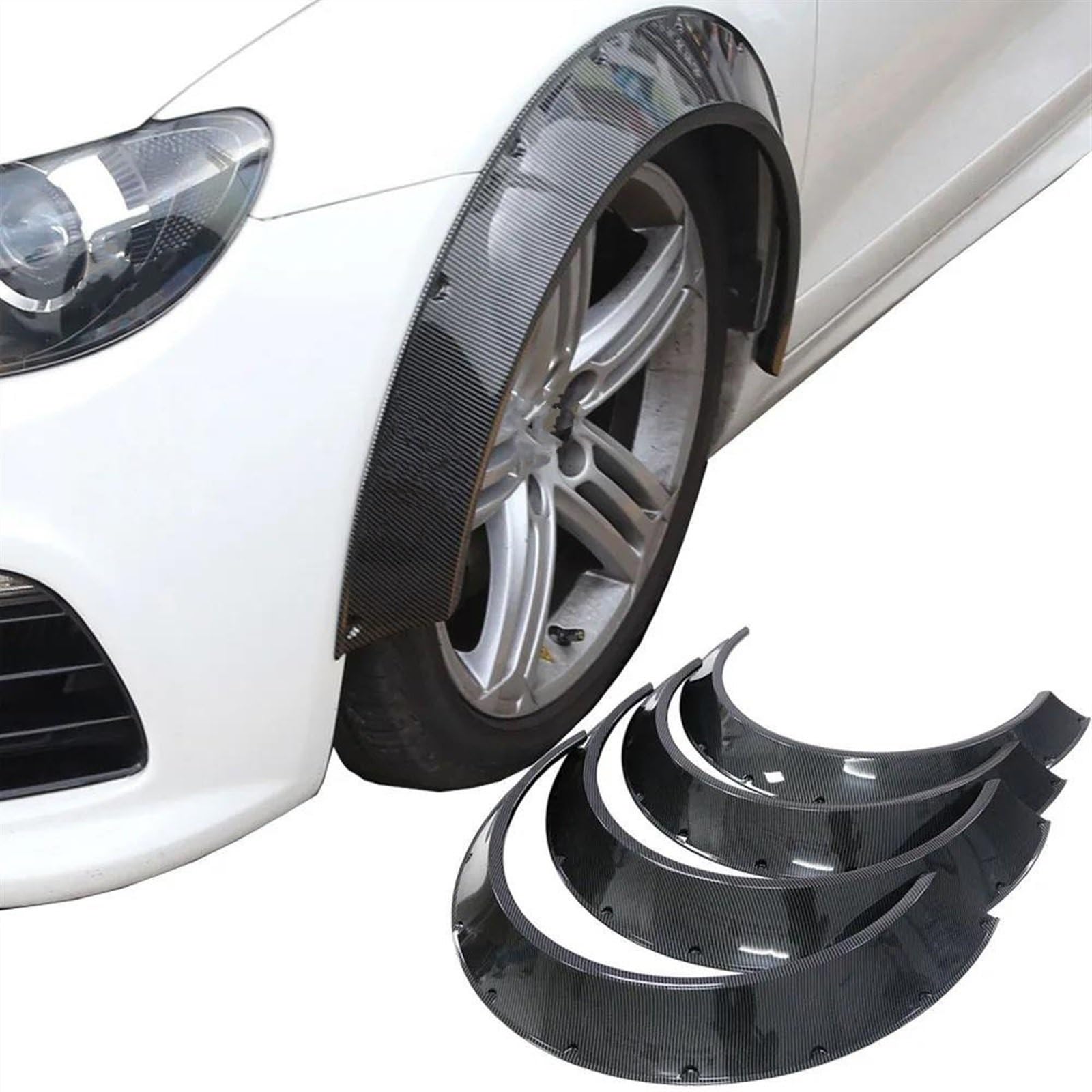 Radlauf-Kotflügelverbreiterungen Für Mercedes W176 A160 A180 A200 A250 A45 AMG 2013-2019 Heckstoßstangenabdeckung Trim Kotflügelverbreiterung Verlängerung Rad Augenbraue Auto-Radkasten(Color:2