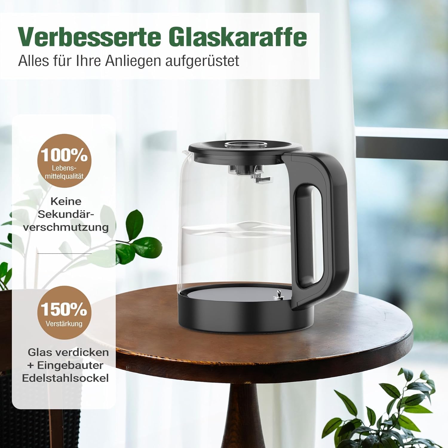 Ecoviva Auftisch Osmoseanlage 5-stufige Filtration Echtzeit-TDS-Monitor 3:1 Rein zu Abfluss WP-RO-200G Weiß