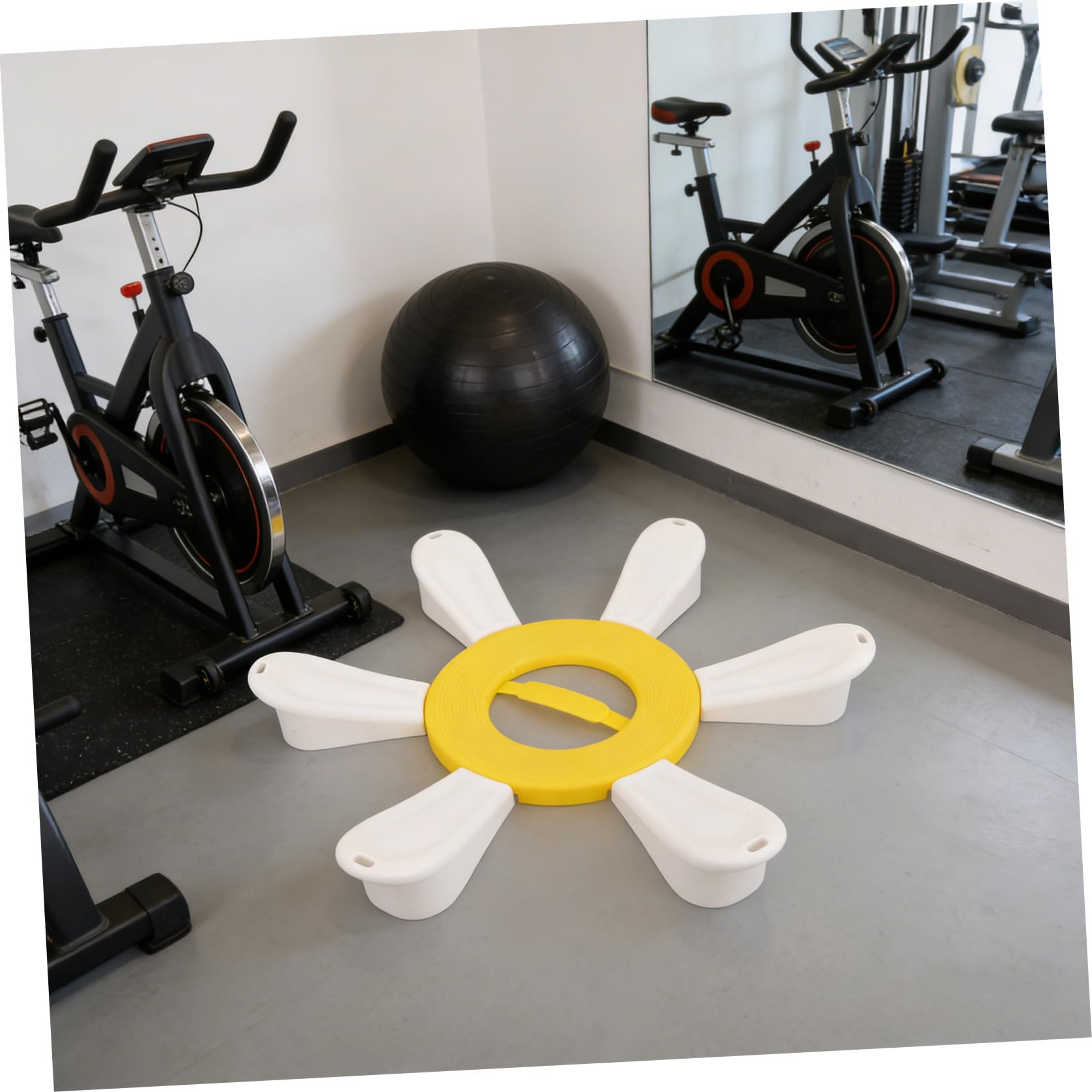 Abaodam Base per Palla da Yoga in Plastica, Supporto Rotondo | 49cm, per Studio e Palestra, Design Compatto, Organizza la Fitball Stabilità Migliorata