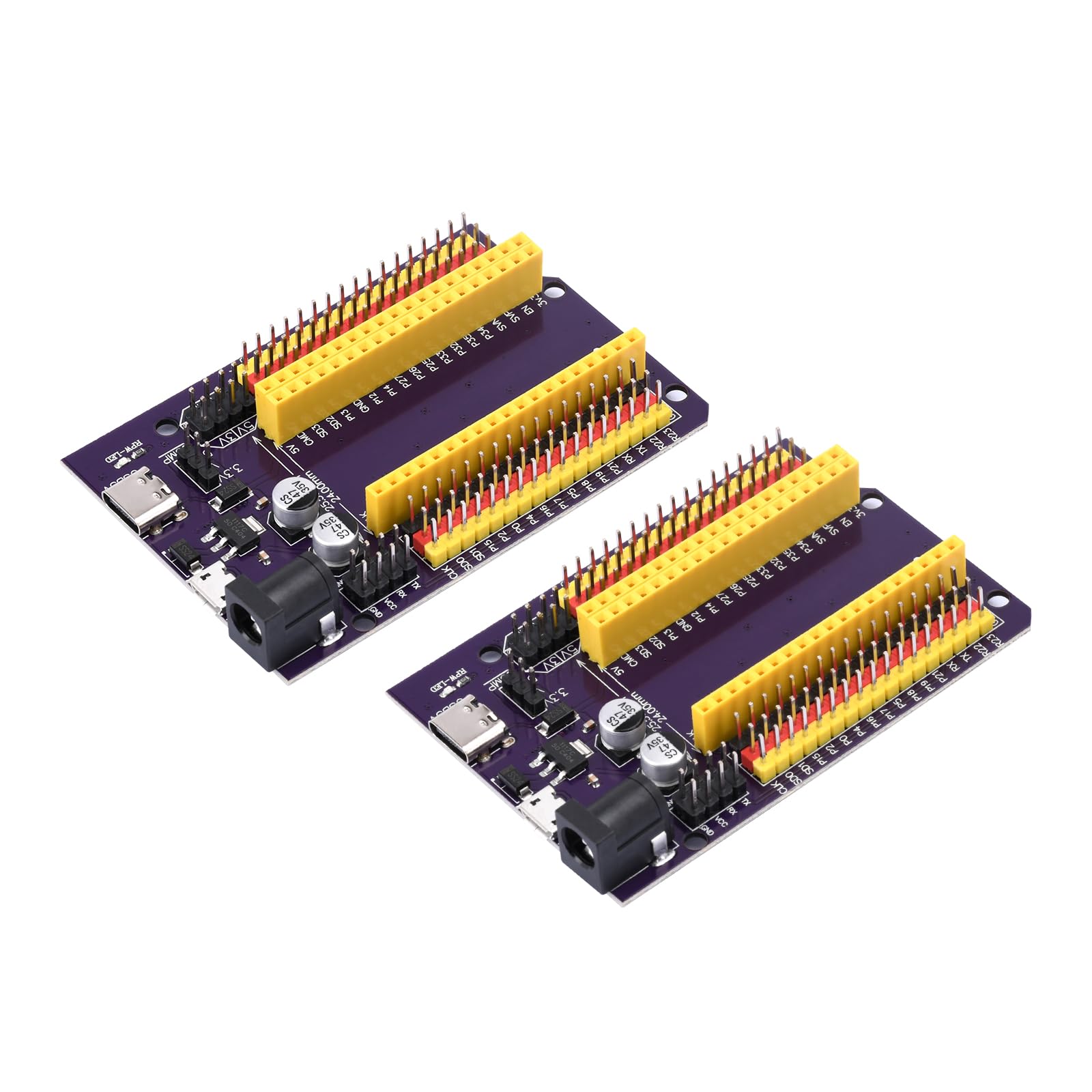 2 Stück 38 Pins ESP32 Breakout Board ESP32 GPIO Extension Board für Pin-Abstand 25,5 mm / 23mm ESP32 Development Board