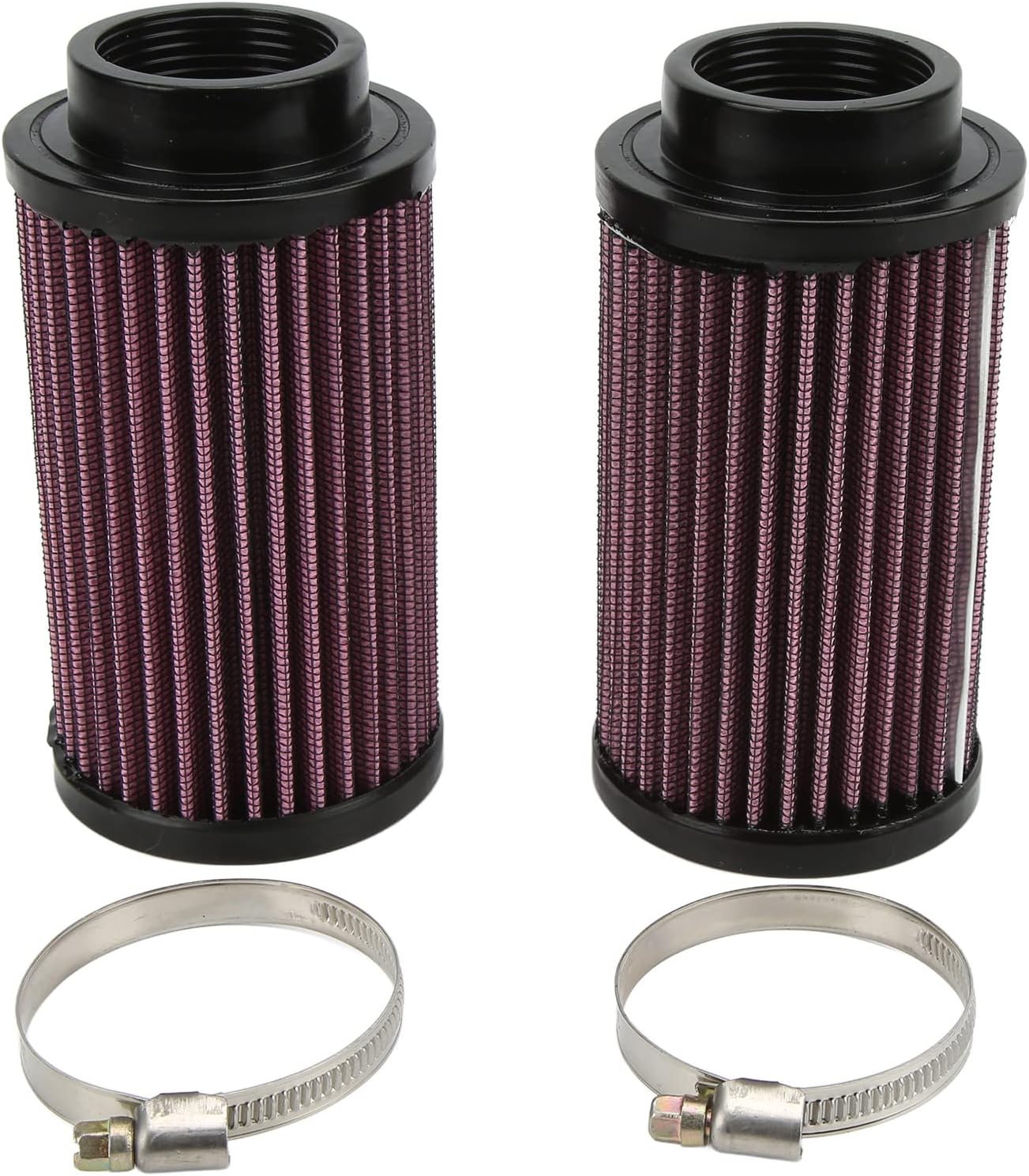 2Pcs Air Filter 26mm High Performance Motorcycle Filter Set Engine Air Intake Replacement for Banshee 350 All Years Durable Plastic Rubber Metal Material