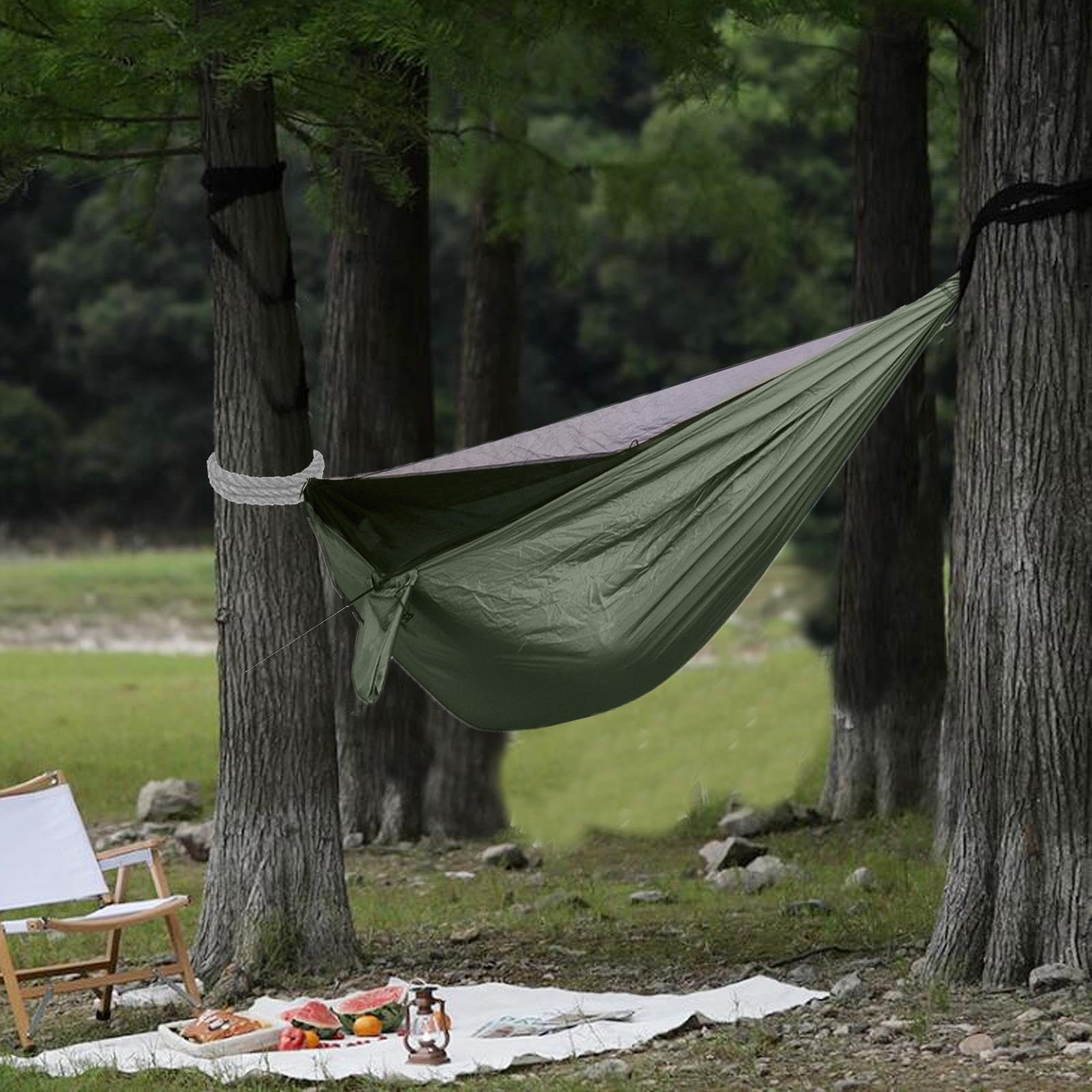 Amaca Da Campeggio Con Zanzariera Telo A Rete Pieghevole | Amaca portatile Attrezzatura da campeggio per escursionismo, pesca, spiaggia, viaggio, zaino in spalla, picnic, avventura,