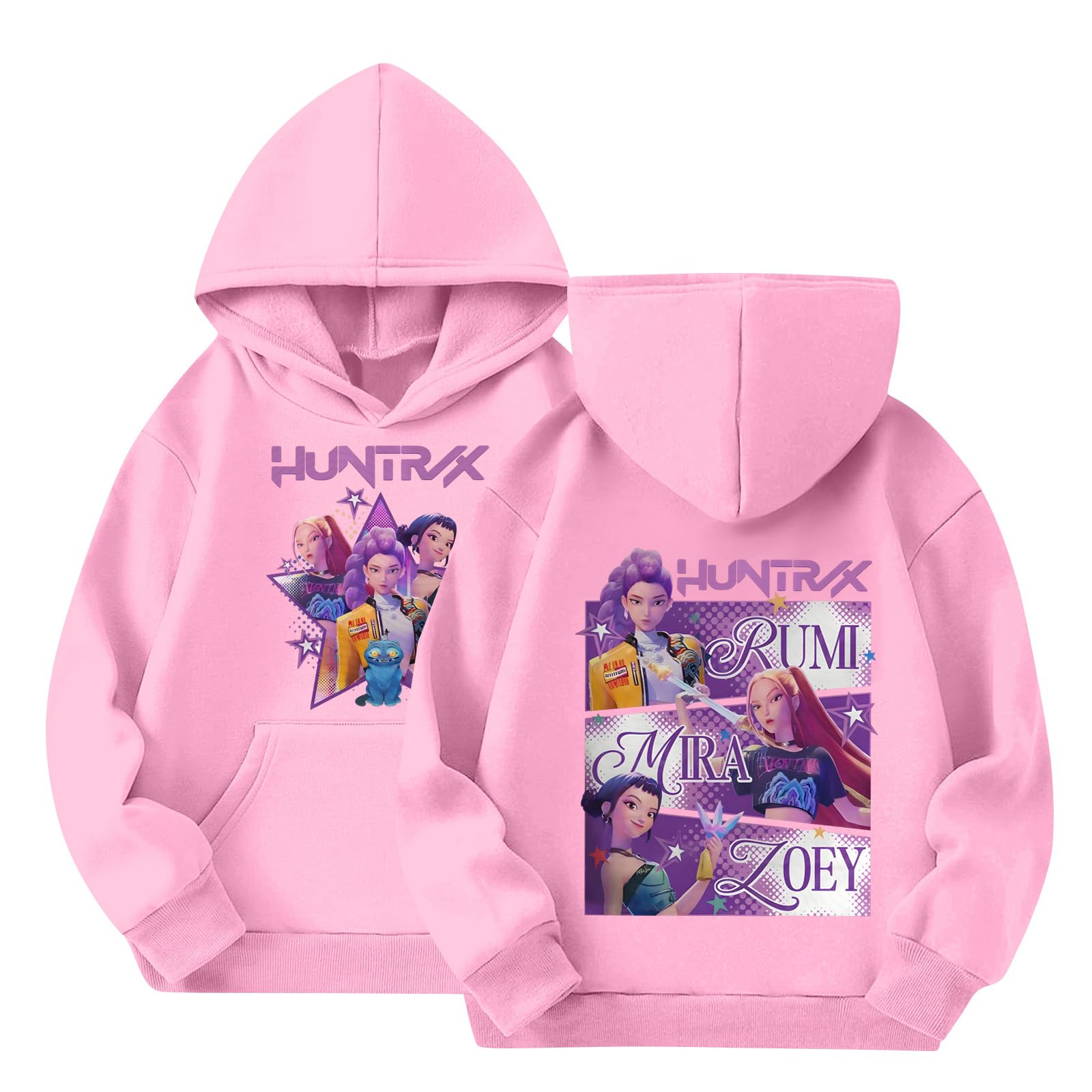 Genérico Sudadera KPOP Niña,2026 Carnaval Sudadera con Capucha Moda Anime con Estampada de música Manga Larga Sudaderas Cómodo Y2K para Niña de 2 a 14 Años
