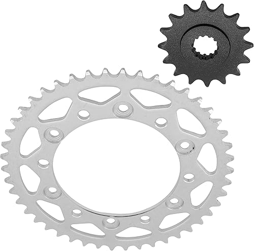 Miniatura 7 de Caltric Kit de piñón delantero y trasero compatible con Yamaha Fz-6 Fz6 2009 / Fz-6R Fz6R 2009-2016