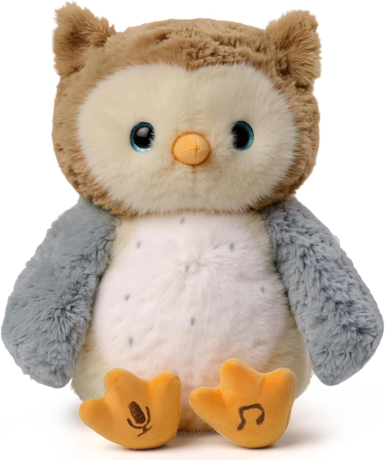 Peluche Gufo Interattivo, Gufo Peluche che Canta, Ripete, Giocattolo Educativo Elettronico, Regalo per Bambini e Neonati