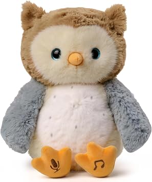 Interactive Talking Owl Plush Toy, Electronic Owl Toy that Repeats What You Say, Singing Stuffed Animal with Flapping Wings, Gift for Toddlers & Kids
