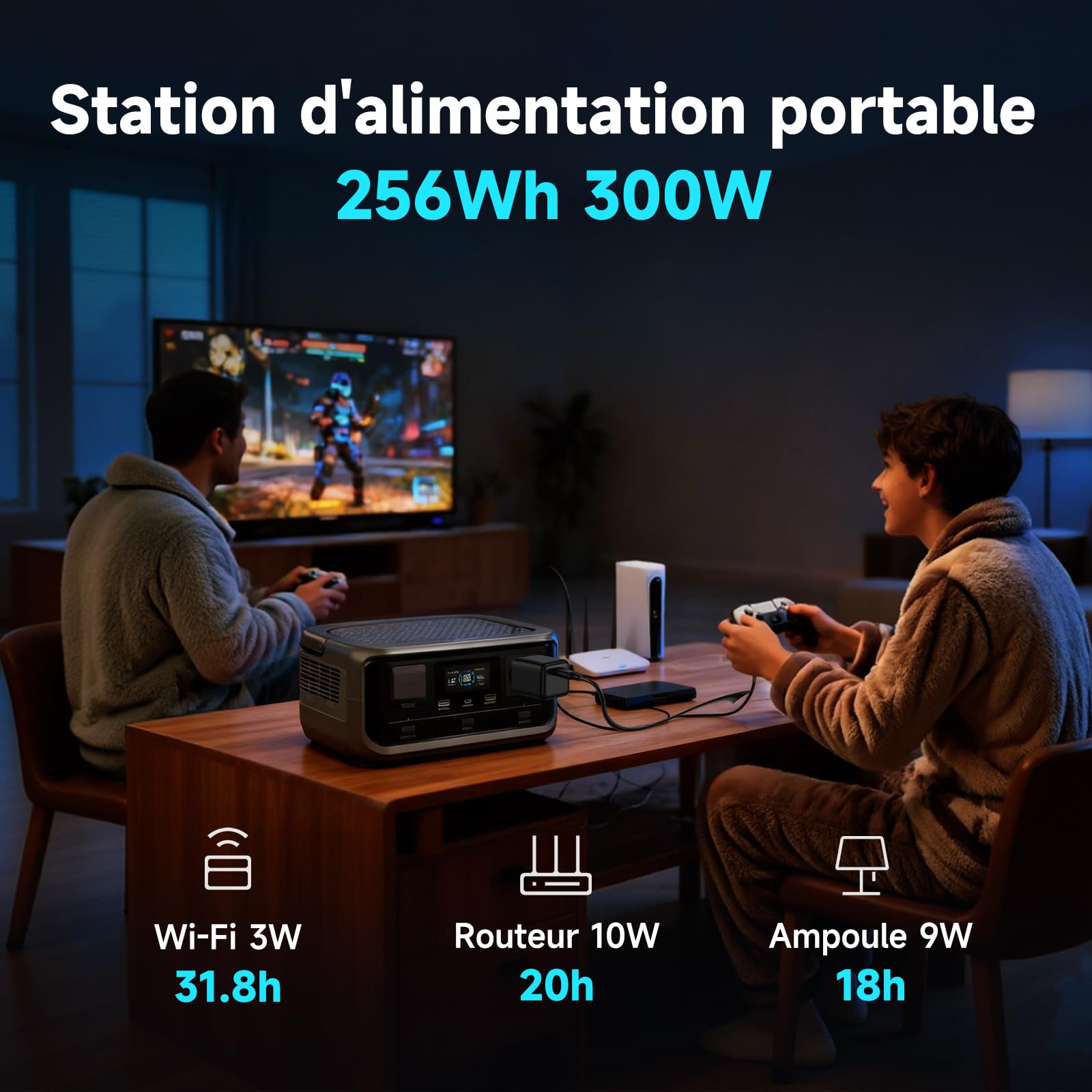 ALLPOWERS P300 Station électrique Portable: 256Wh LFP avec Fonction UPS, Chargement Rapide, 1 x 300W(crête 600W) Groupe electrogene Silencieux. générateur Solaire pour Camping, Jardin, fête