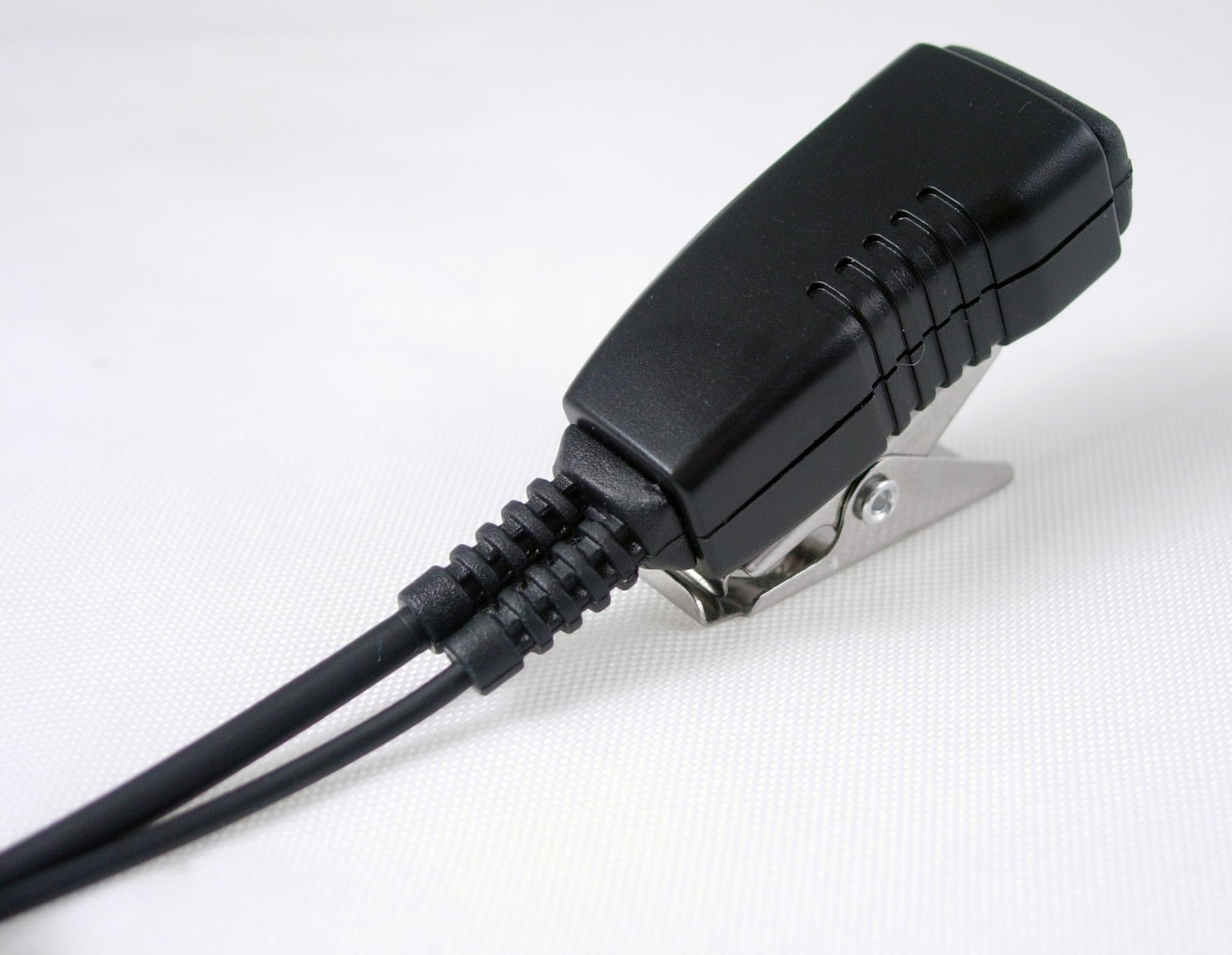 Pryme LMC-1EH01 Conmmercial Series Micrófono de solapa con auricular estilo gancho y conector Kenwood de 2 pines