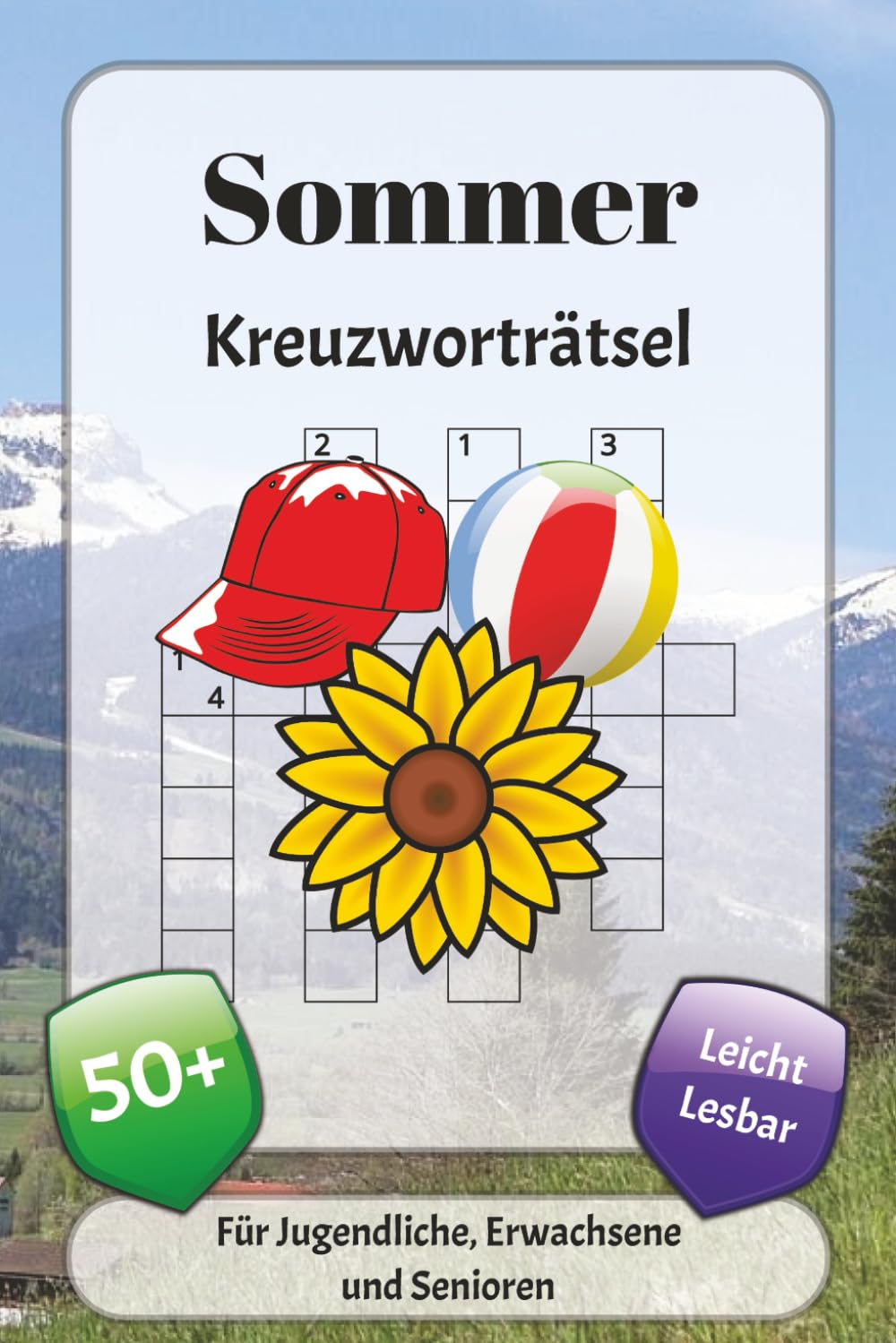 Sommer Kreuzworträtsel: Kreuzworträtsel mit leicht lesbarer Schrift über Sonne, Urlaub, Segeln und mehr | 6x9 Zoll, 120 Seiten | über 50 Rätsel … Geschenk für Urlaub, Ferien und Entspannung