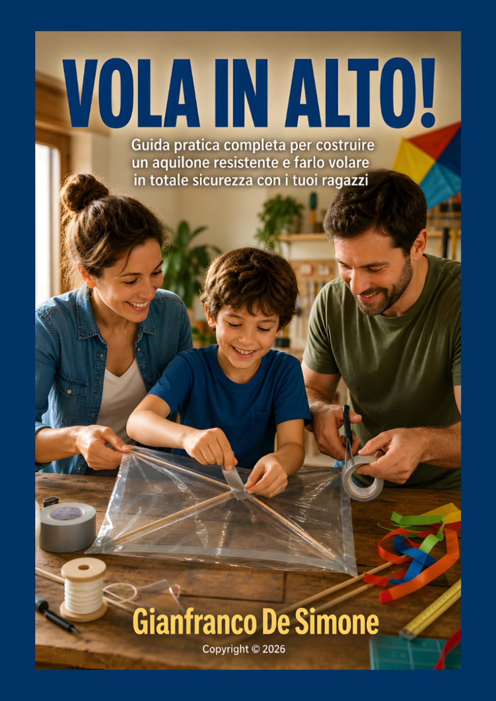 VOLA IN ALTO!: Guida pratica completa per costruire un aquilone resistente e farlo volare in totale sicurezza con i tuoi ragazzi (Storia delle Scienze applicate e della Tecnologia)