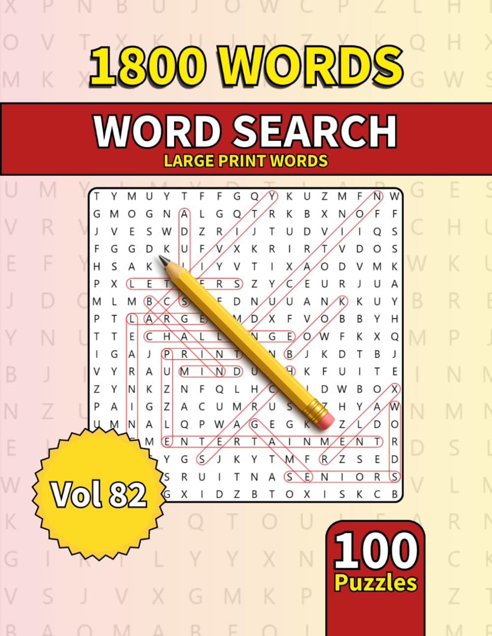 Large Print Word Search Book for Adults: 1800 Words - 100 Puzzles - Varied Themes - Perfect for Adults, Seniors & Teens - Vol 82