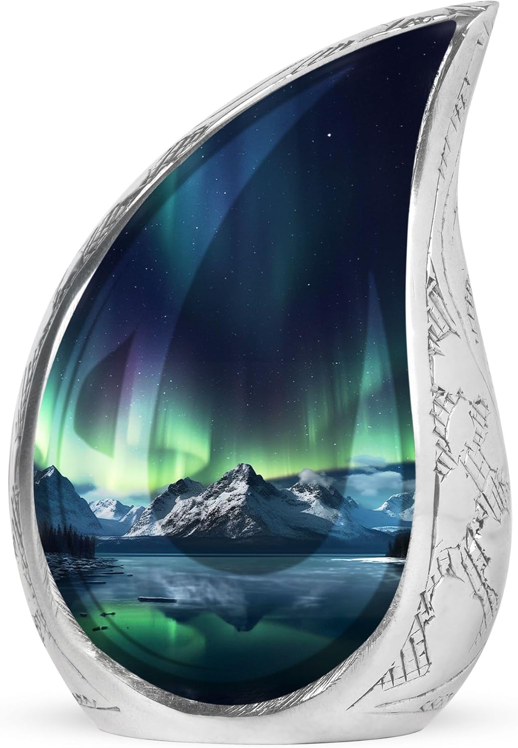 Aurora Borealis Urns Foer Human Ashes Male & Female - Large Cremation Urns for Human Ashes Women & Man - Decorative Ashes Mom & Dad 10Inch