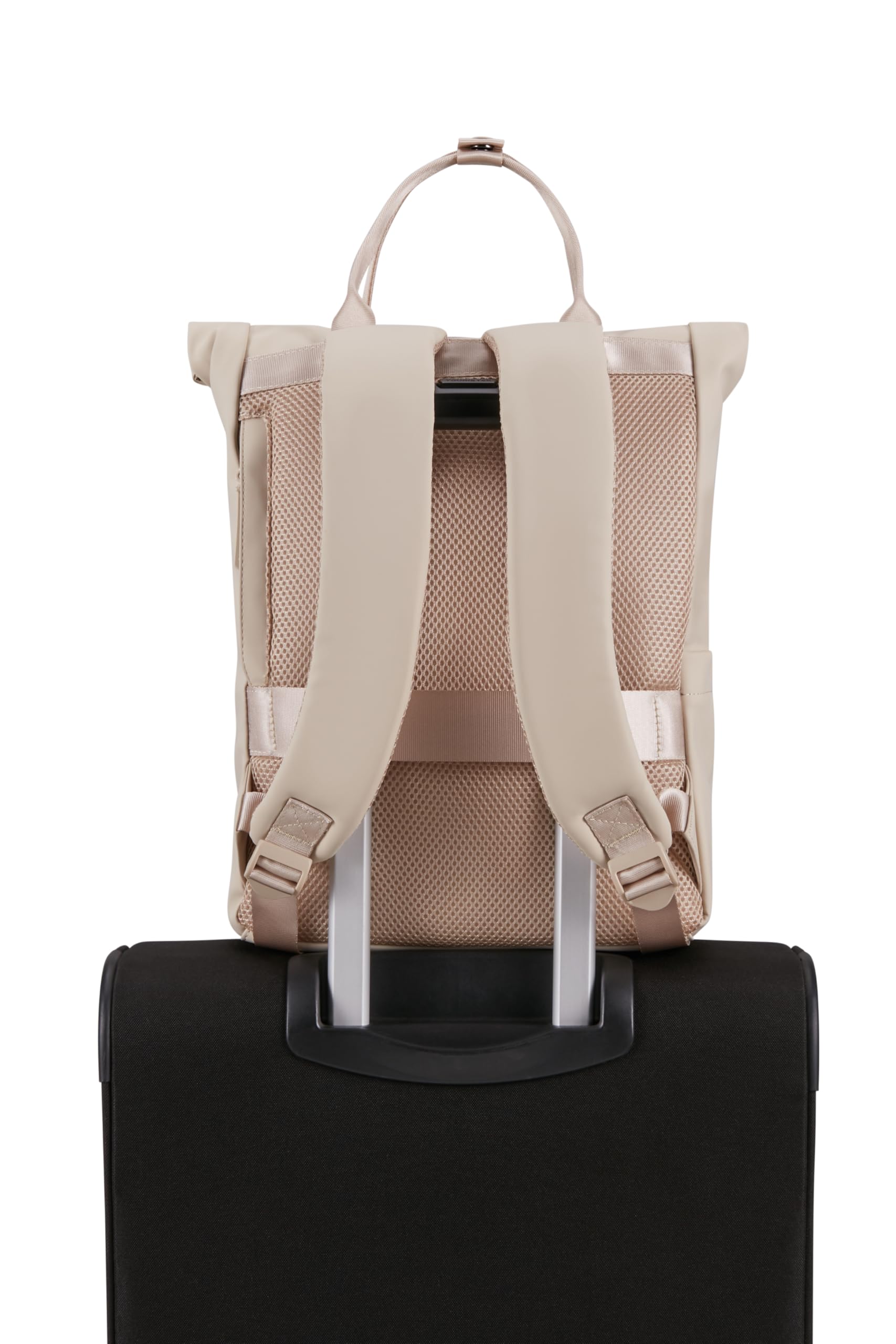American Tourister Urban Groove UG16 Mono - Plecak Damski, Wodoodporny, Plecak Rekreacyjny na Co Dzien z Ukryta Kieszenia na Plecach, 17L, Beige