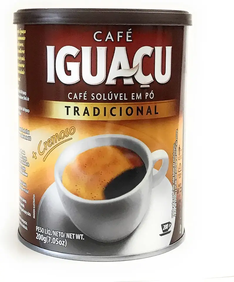 Café Iguaçu Instantâneo Café Brasileiro, Pode 200 gramas