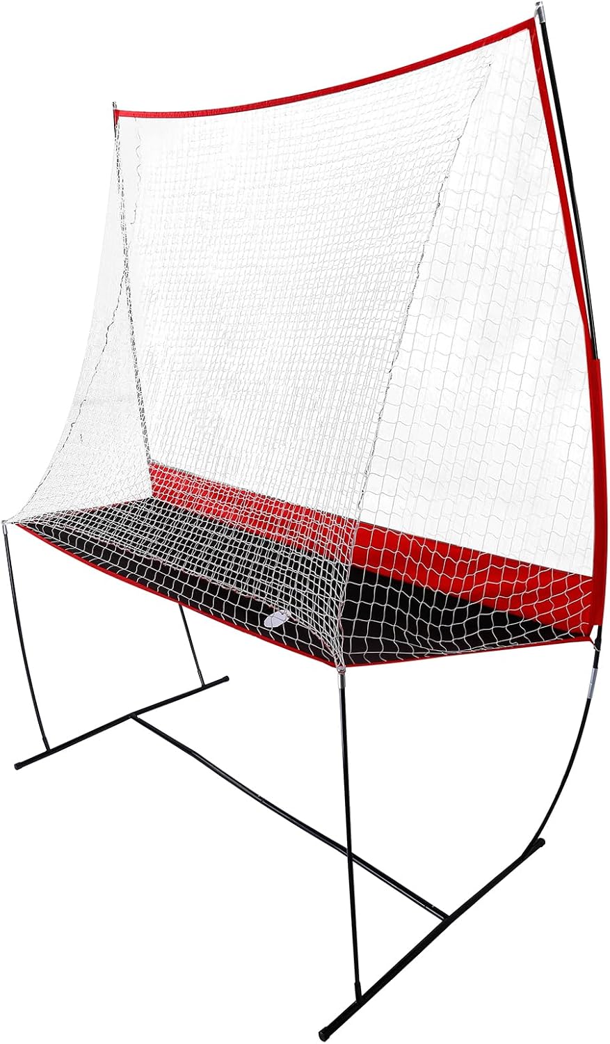 Portable Pickleball & Tennis Training Net with Ball Return, Ball Recycling Net for Tennis Ball Machine, No-Pocket Oxford Fabric, 6-Inch Wide Angled Exit, 11 lbs Indoor Outdoor