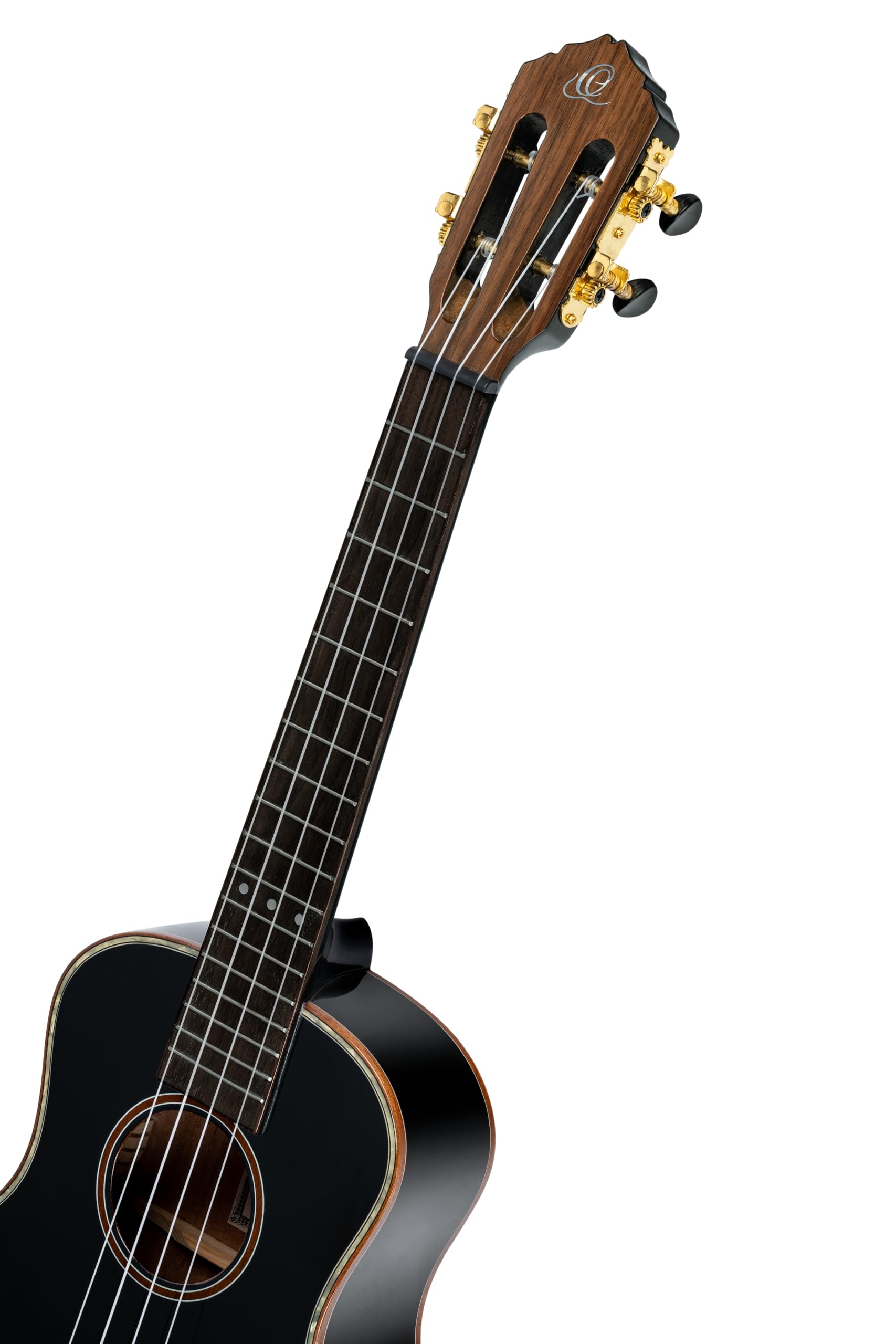 Ortega Guitars Ukelele Tenor negro - Serie Onyx - incluye Gig Bag Deluxe - abeto/caoba (RUOX-TE)
