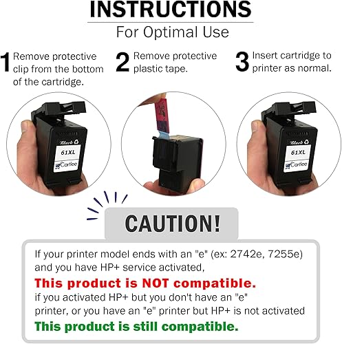 Miniatura 3 de Cartlee Cartucho de tinta remanufacturado de repuesto para HP 64 XL 64XL para Envy Photo 6252 6255 6258 7120 7155 7158 7164 7800 7855 7858 7864
