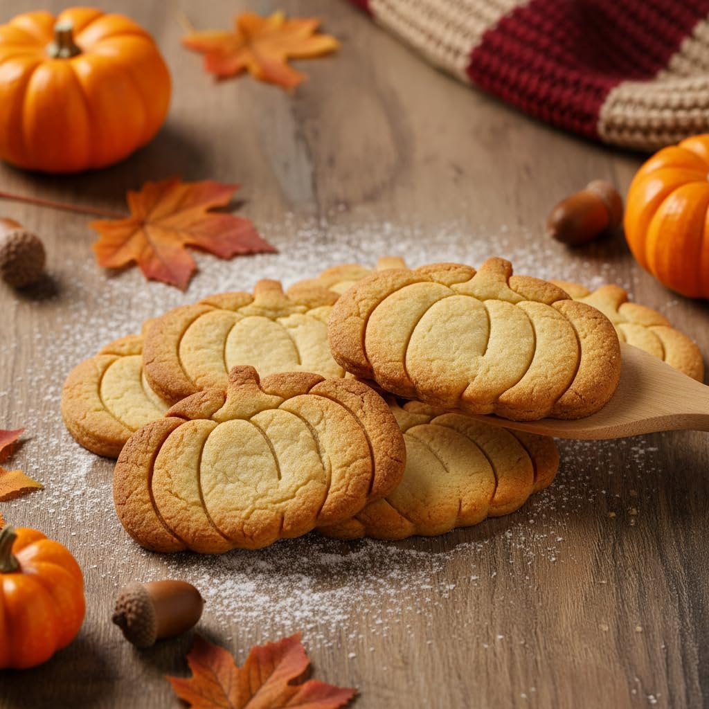 BAKERLOGY Set of 2 Pumpkin Cookie Cutters - Bake Halloween Treats - Detailed Biscuit Cutter Design for Baking and Crafts, ideal on fondant, dough, clay