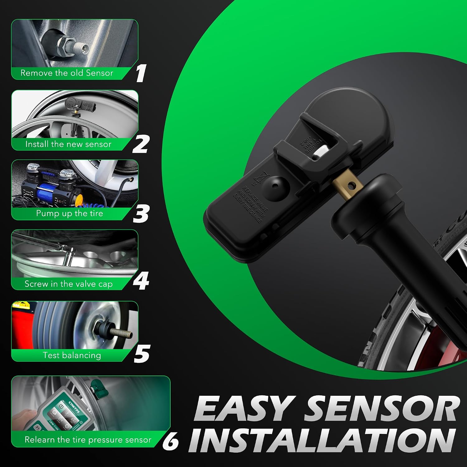 TPMS Sensors,433Mhz Subaru Tire Pressure Monitor System Sensor set of 4