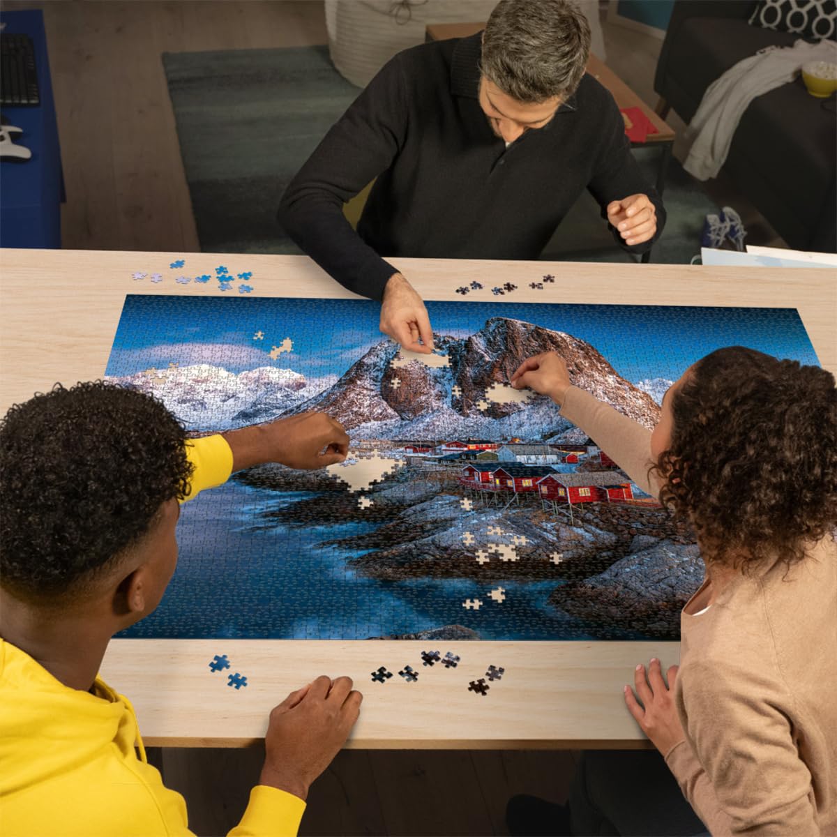 Ravensburger - Puzzle Adulte - Puzzle 3000 pièces - Hamnoy, Iles Lofoten - Adultes et Enfants à partir de 14 Ans - Puzzle de qualité supérieure fabriqué en Europe - Norvège - Évasion - 17081