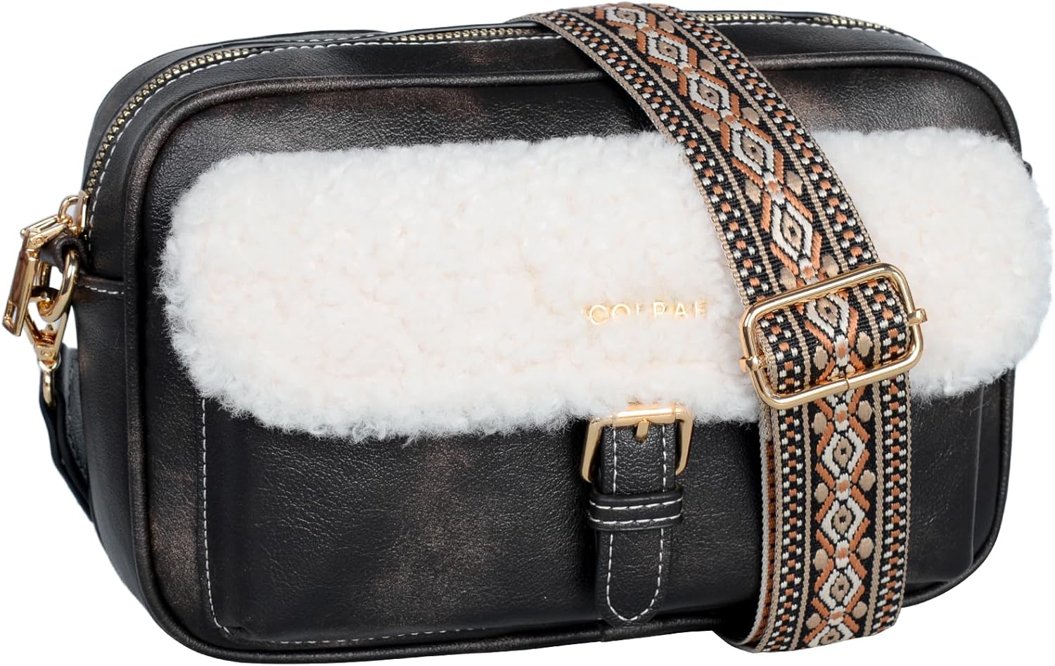 Crossbody Bags for Women Vegan Leather Small Handbag Mini Travel Purse with Adjustable Wide Strap