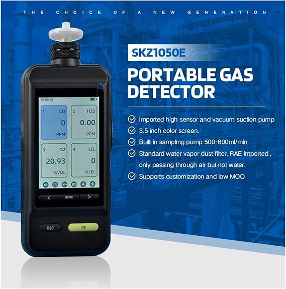Portable CO2 Gas Detector With LCD Display Sound Light Shock Waterproof Gas Tester Analyzer For Home Real-Time Dates