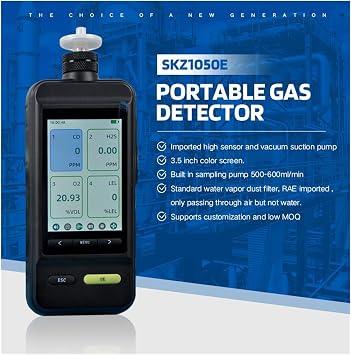 Portable CO2 Gas Detector With LCD Display Sound Light Shock Waterproof Gas Tester Analyzer For Home Real-Time Dates