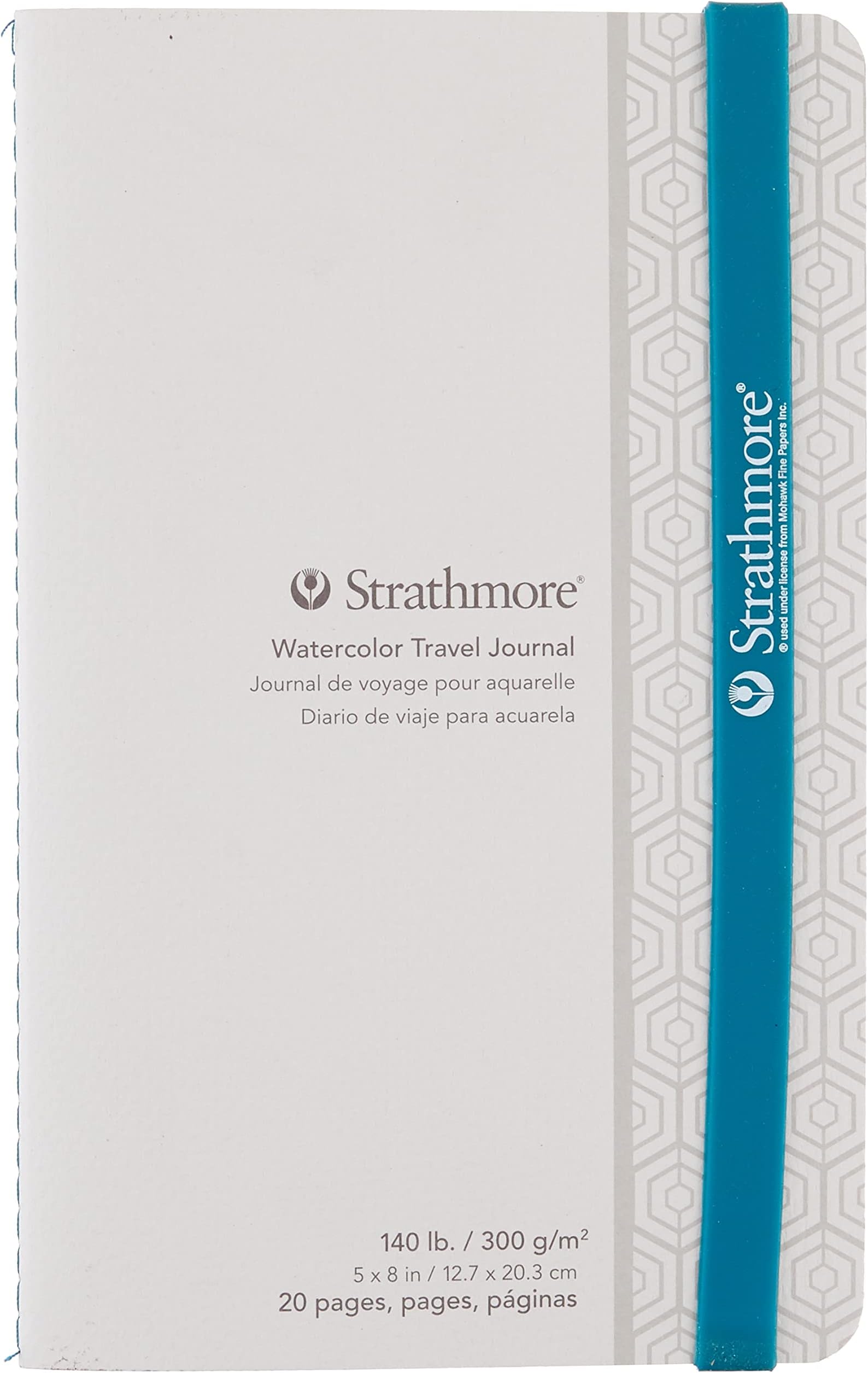 Strathmore 500 Series Watercolor Travel Journal, Cold Press, 5" x 8", 20 pages, White