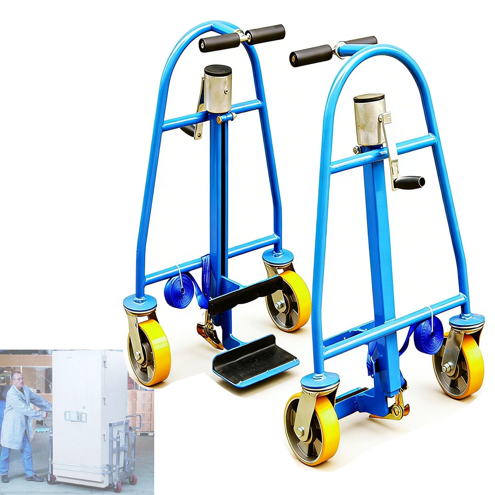 Attrezzo per trasloco manuale per mobili, capacità 600 kg, carrello regolabile per magazzini e logistica