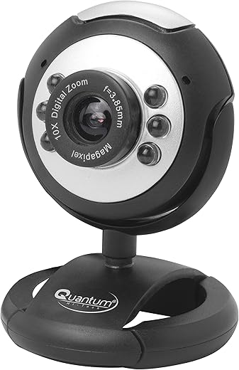 Quantum QHM495LM 6 Light Webcam For Laptop/Desktop (Black)