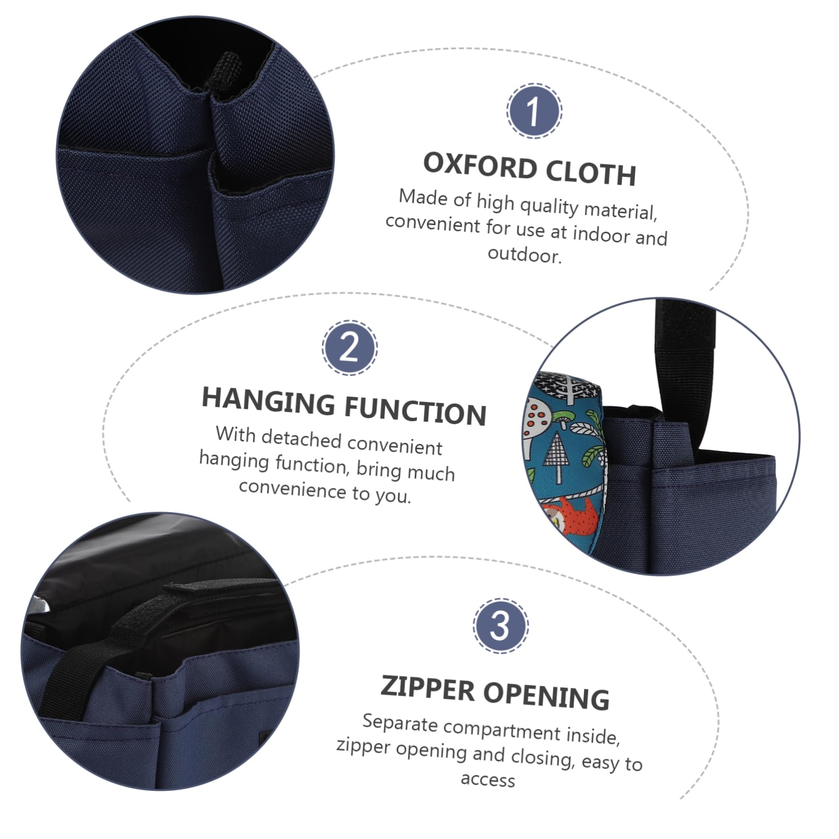 ifundom 3pezzi Organizer Per Passeggini Borsa Multifunzionale Per Pannolini e Bottiglie Attacco Sicuro Materiale Resistente Design Elegante e Pratico Per Esterni e Interni