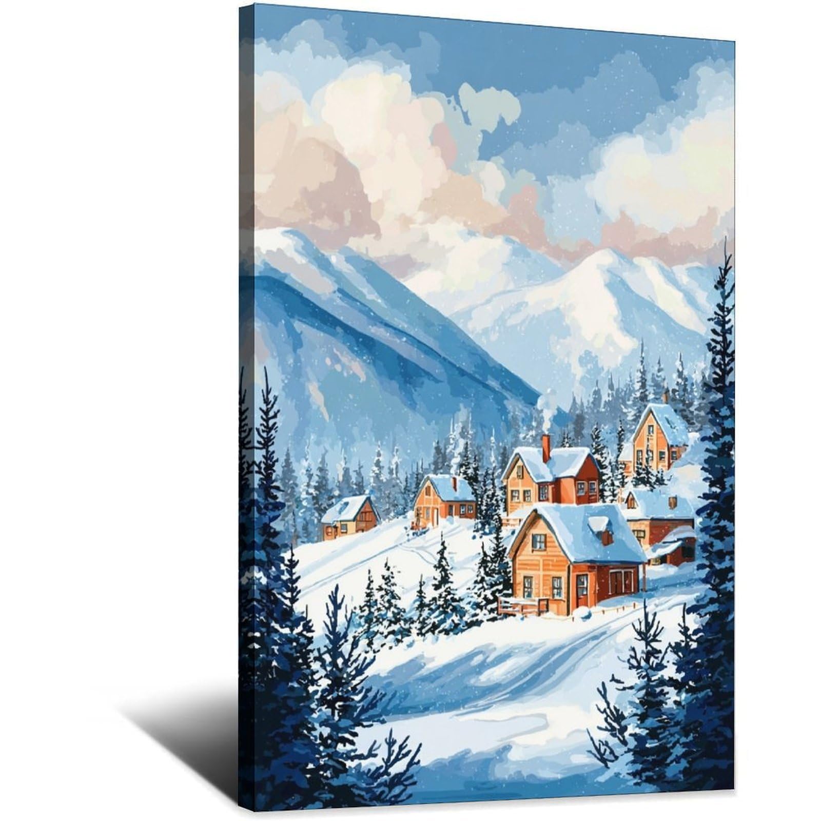 Breckenridge Posters 20x30inch(50x75cm) Vintage Watercolor Canvas Art