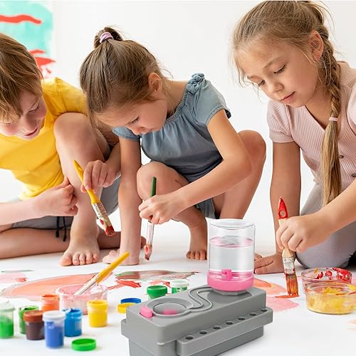 Miniatura 6 de Limpiador de Pinceles de Pintura, Enjuagador de Pinceles con Drenaje y Soporte para Pinceles, Limpiador de Pinceles de Pintura con Reciclaje de