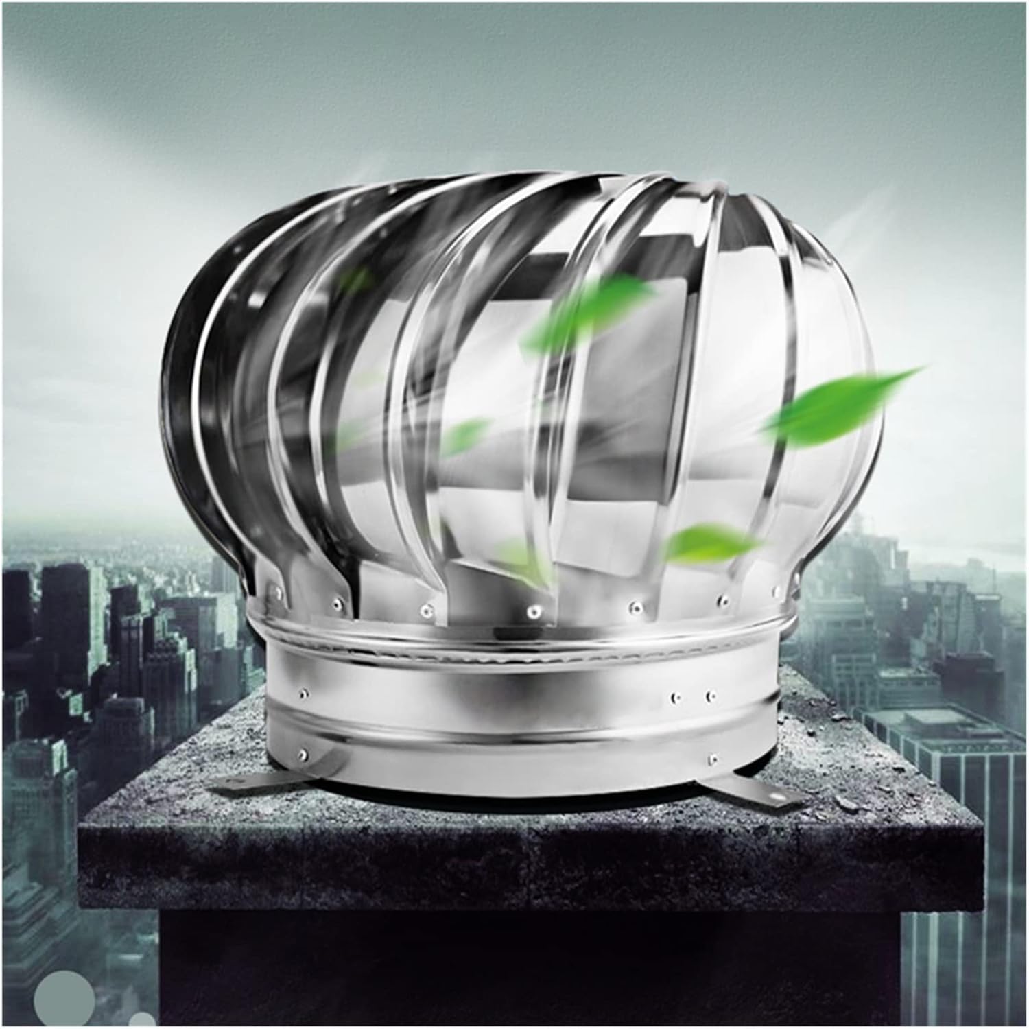 304 Stainless Steel Roof Turbine Ventilator Vents Cap 4 6 8 10 12 16 20 24 Inch